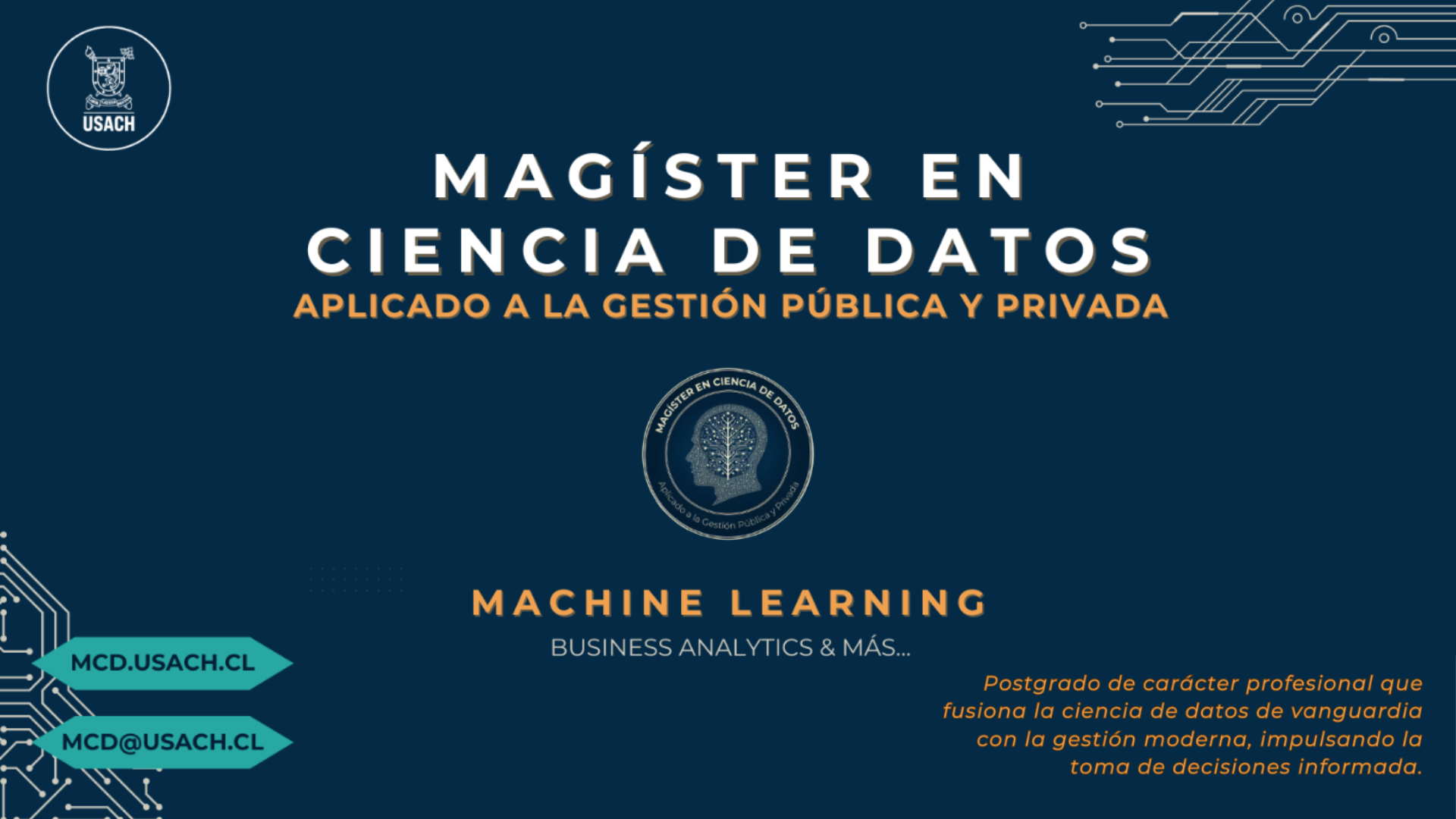 Nueva edición del Magíster en Ciencia de Datos ofrece descuento para Egresados y Egresadas Usach
