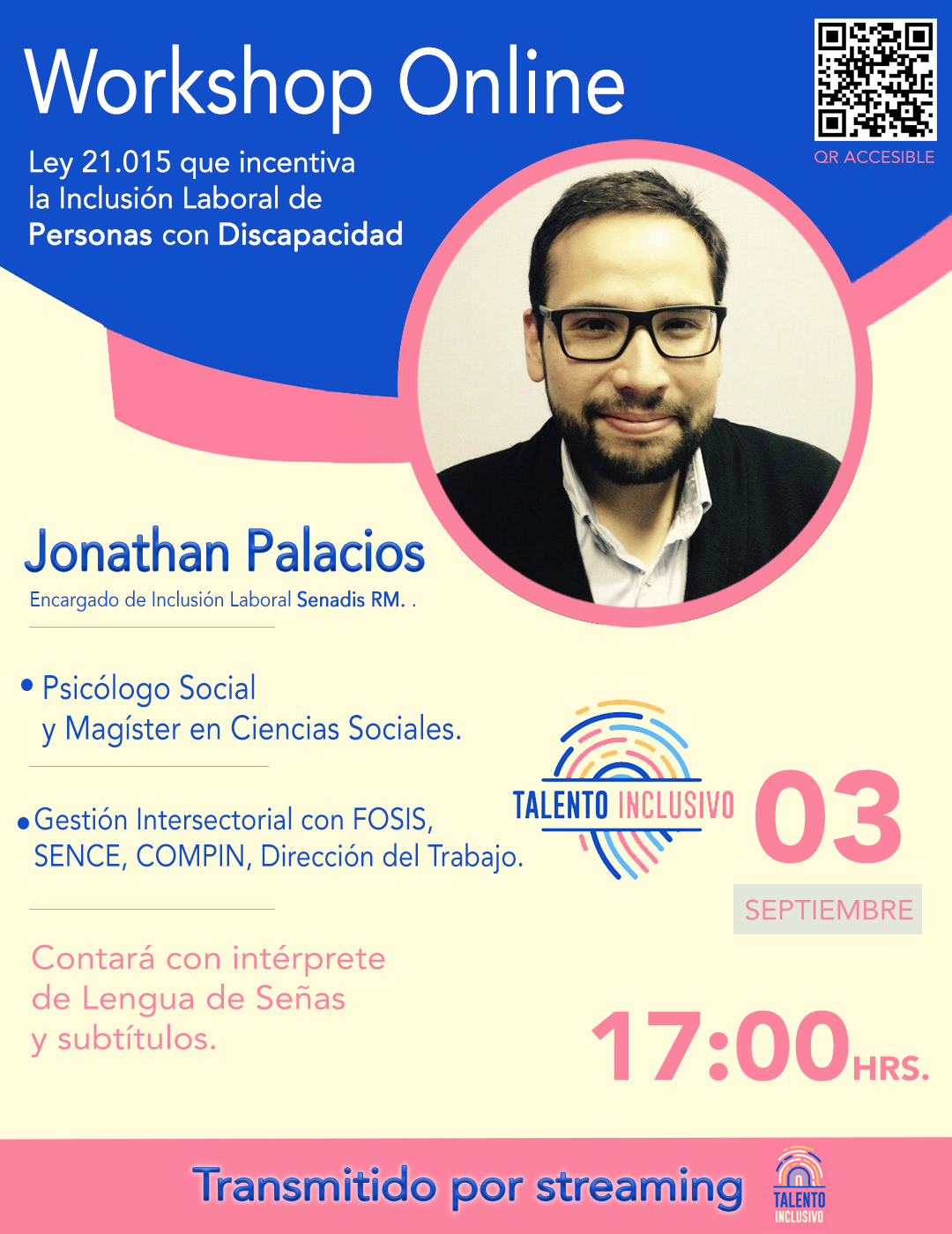 Workshop "Ley 21.015 que incentiva la inclusión laboral de personas con discapacidad"