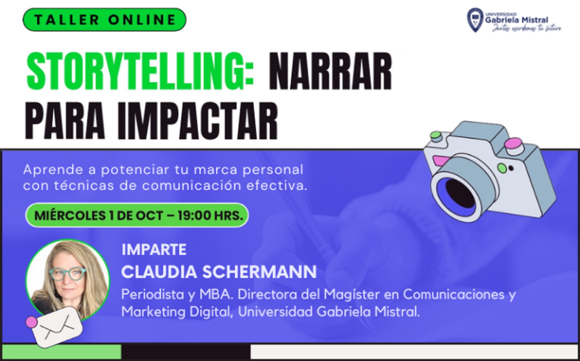 Taller de Storytelling potencia las habilidades comunicativas de estudiantes y alumni UGM