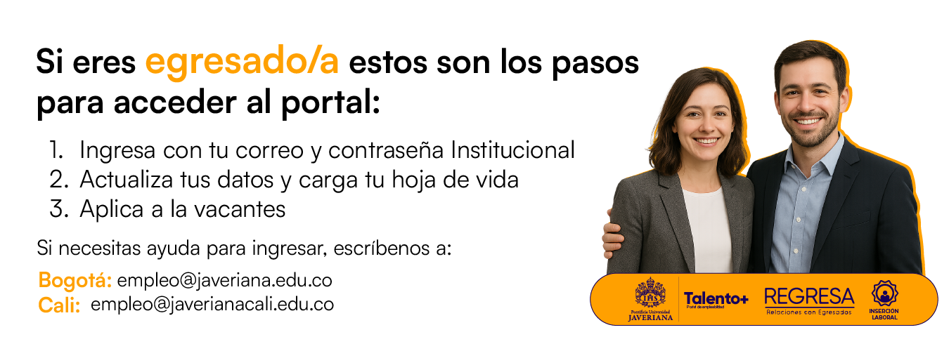 BOGOTÁ Y CALI | Acceso portal egresados/as