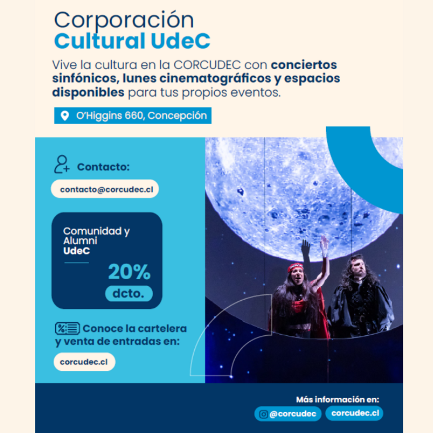 Corporación Cultural UdeC ofrece el arriendo de salas y espacios