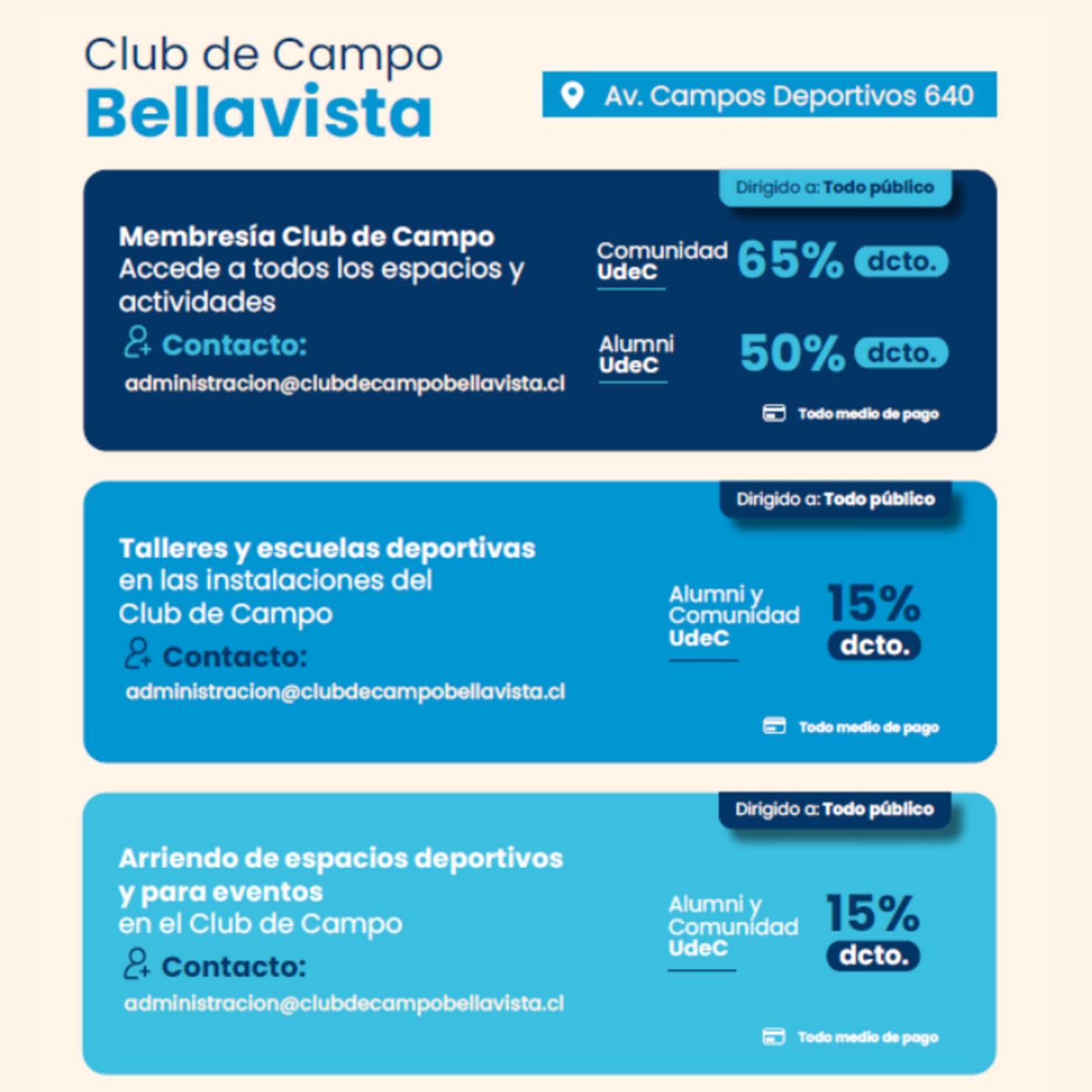 Descuento en membresía de Club de Campo Bellavista