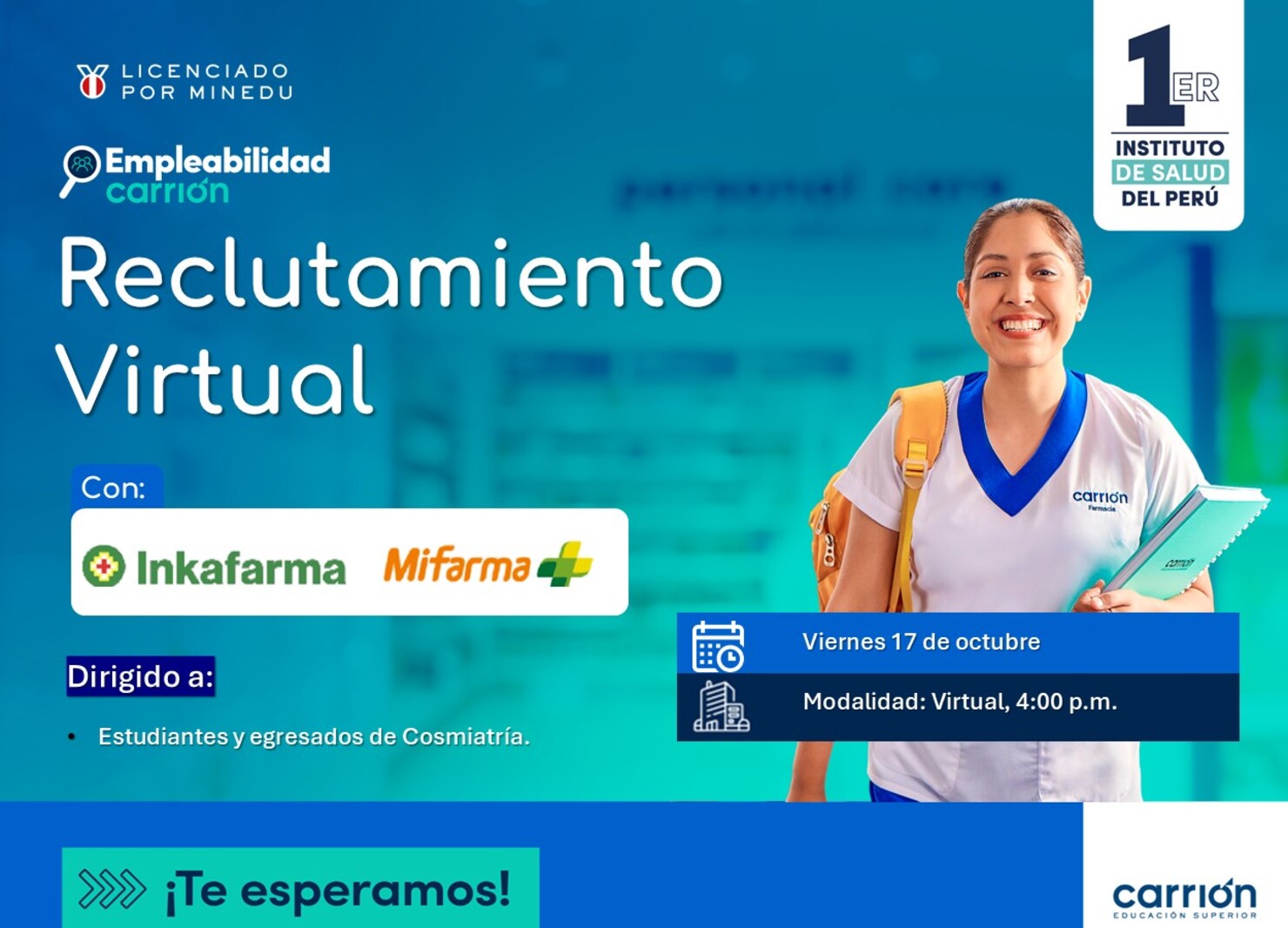 Reclutamiento Virtual con Farmacias Peruanas: Dermoconsultoras