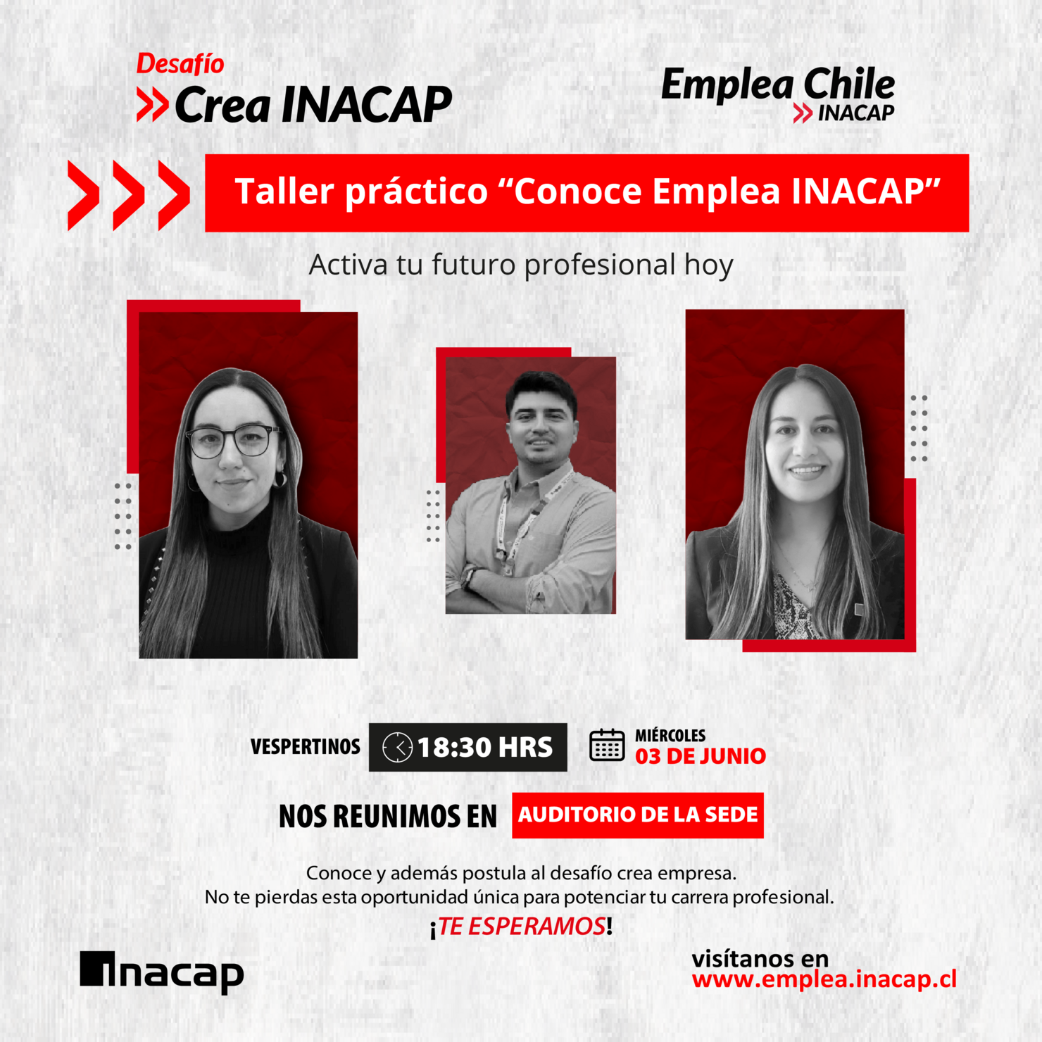 Taller 🚀 Conoce Emplea INACAP (Vespertino)