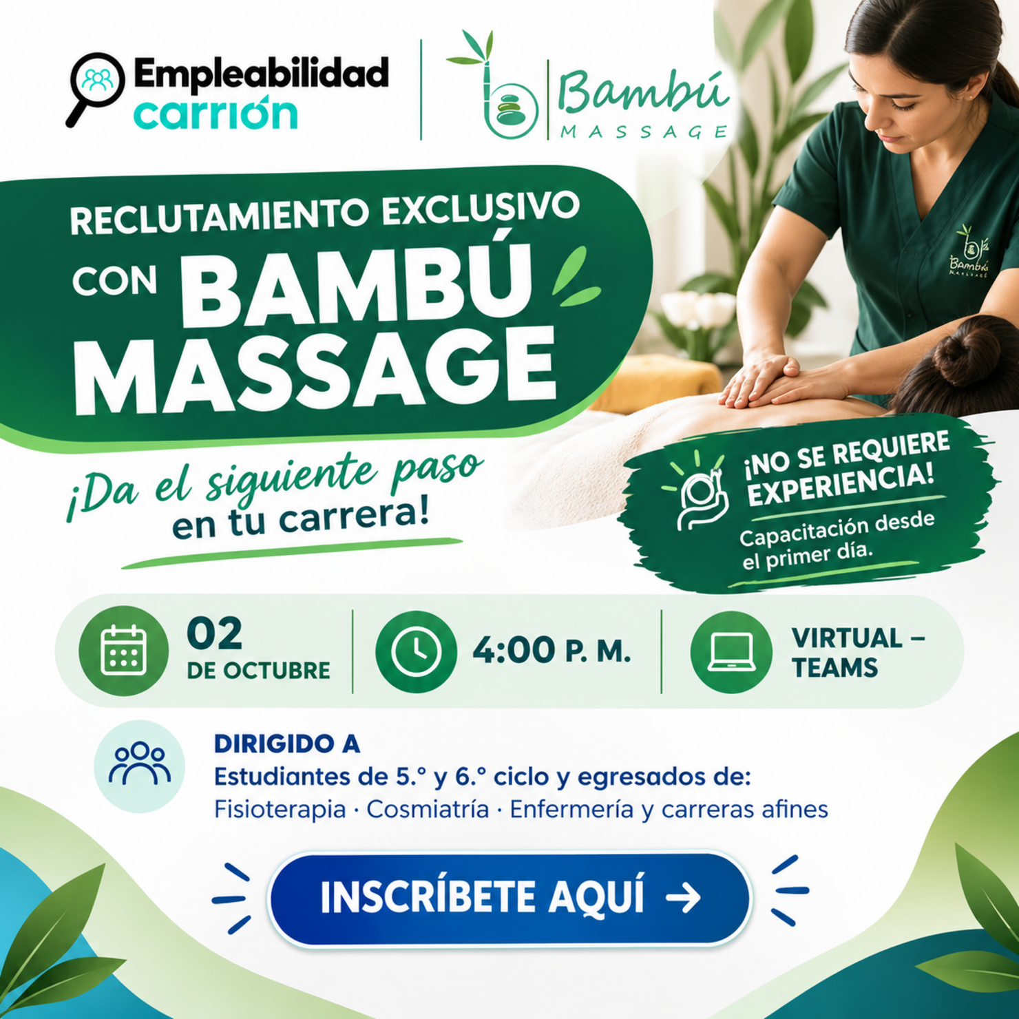 Reclutamiento exclusivo con Bambú Massage