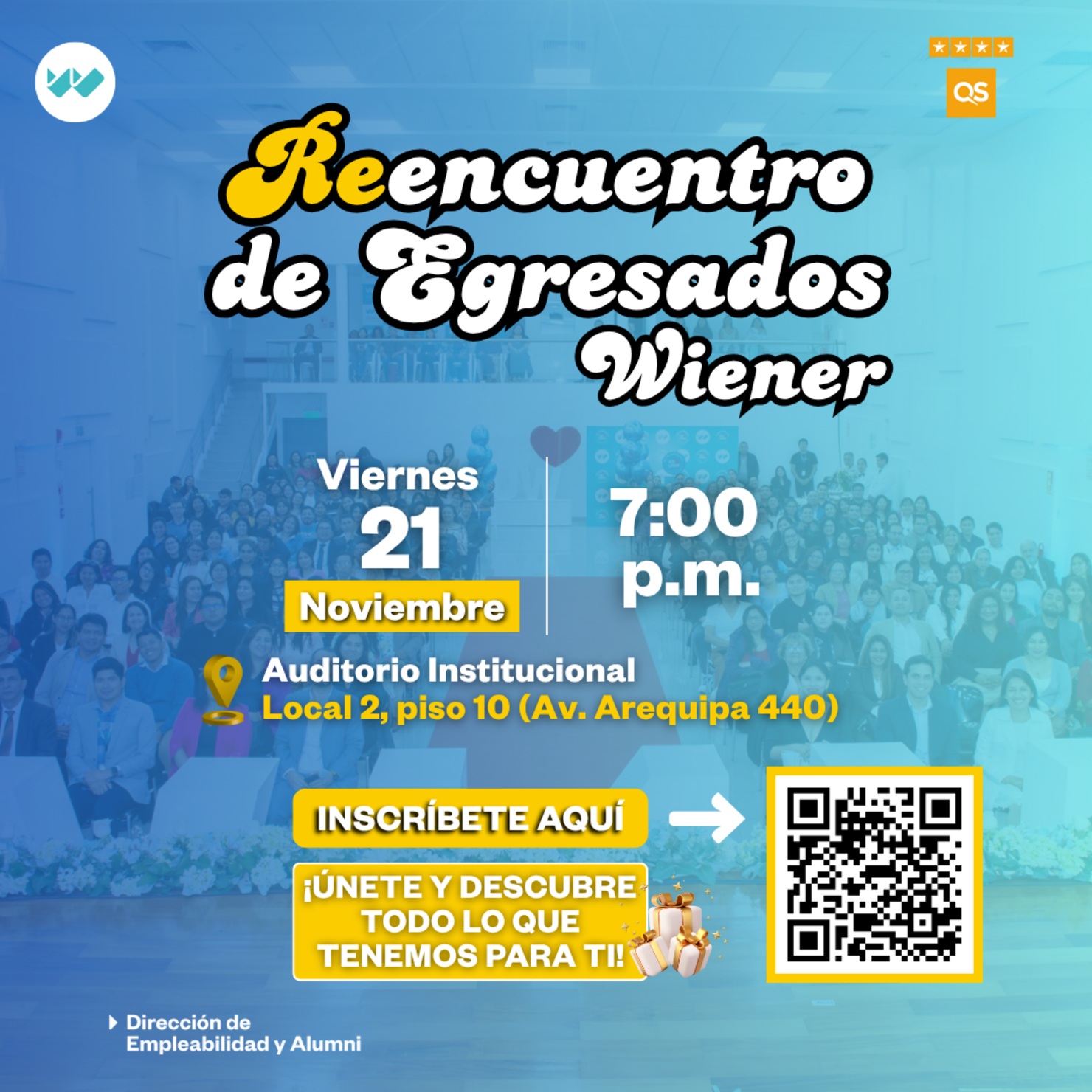 Reencuentro de Egresados Wiener 2025 - Viernes 21 de noviembre