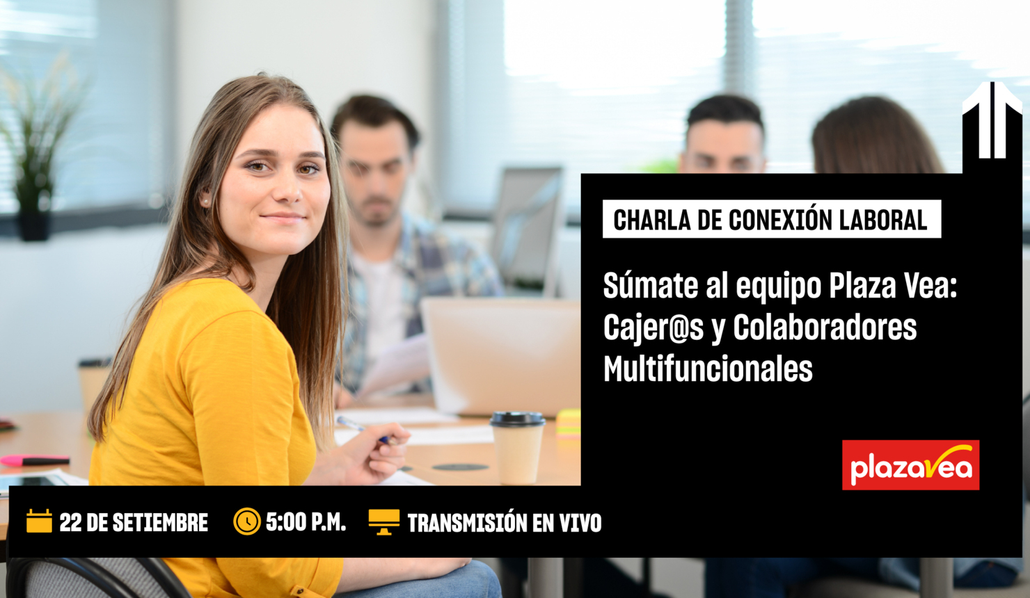 Súmate al equipo Plaza Vea: Cajer@s y Colaboradores Multifuncionales