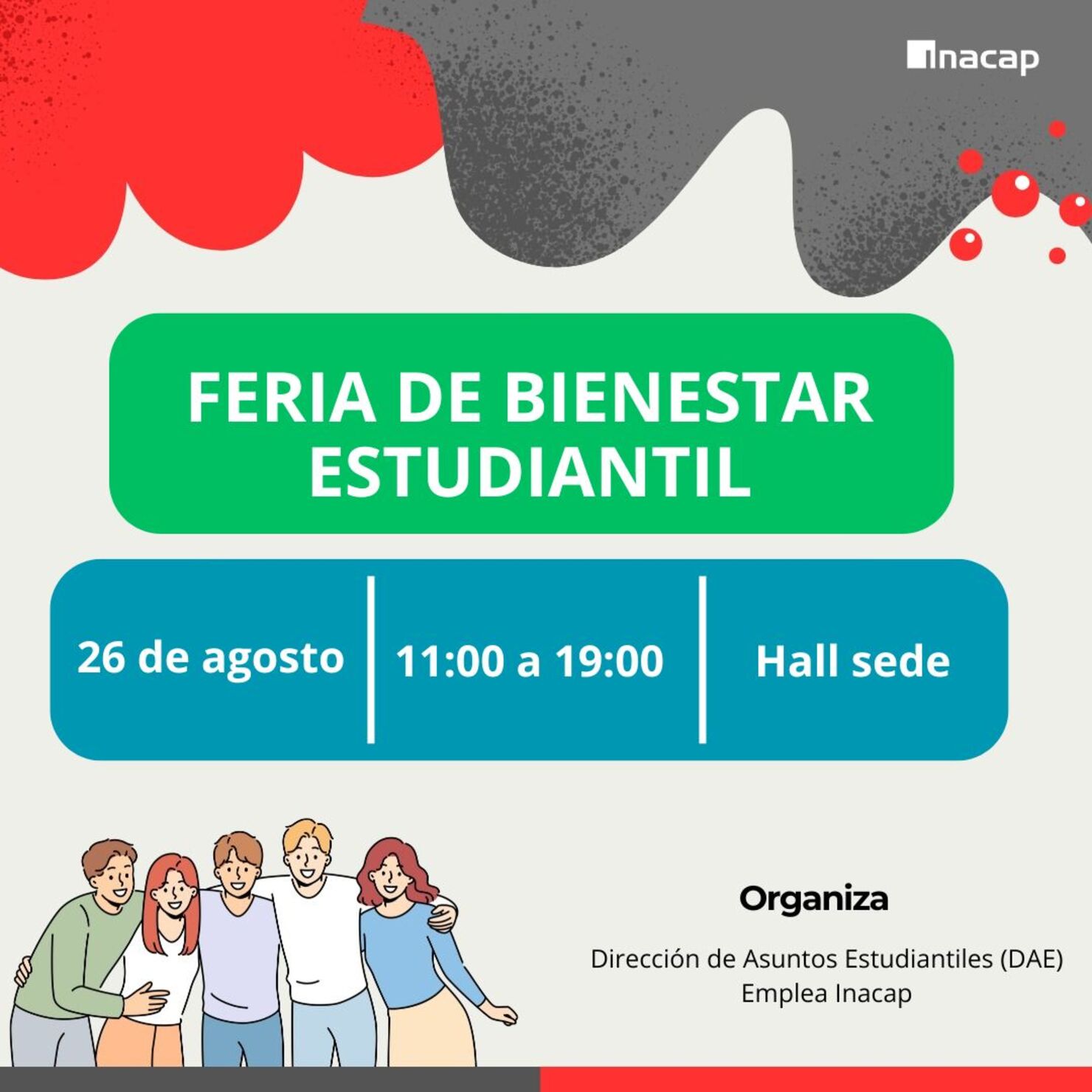 Feria de Bienestar estudiantil en INACAP Osorno