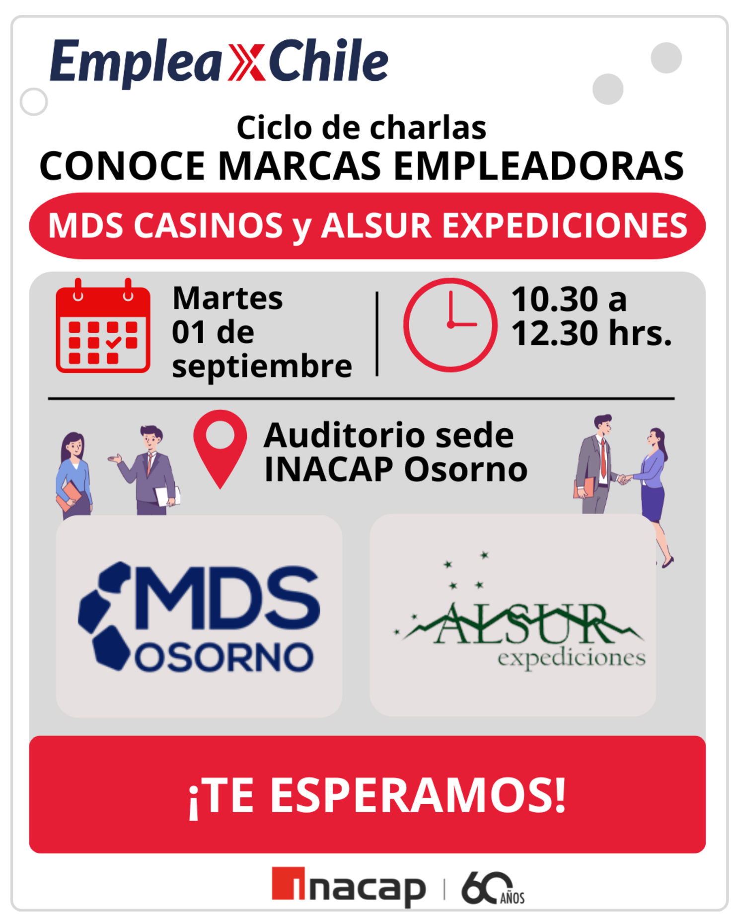 Charla marca empleadora: Empresa Casino Marina del Sol y Alsur Expediciones