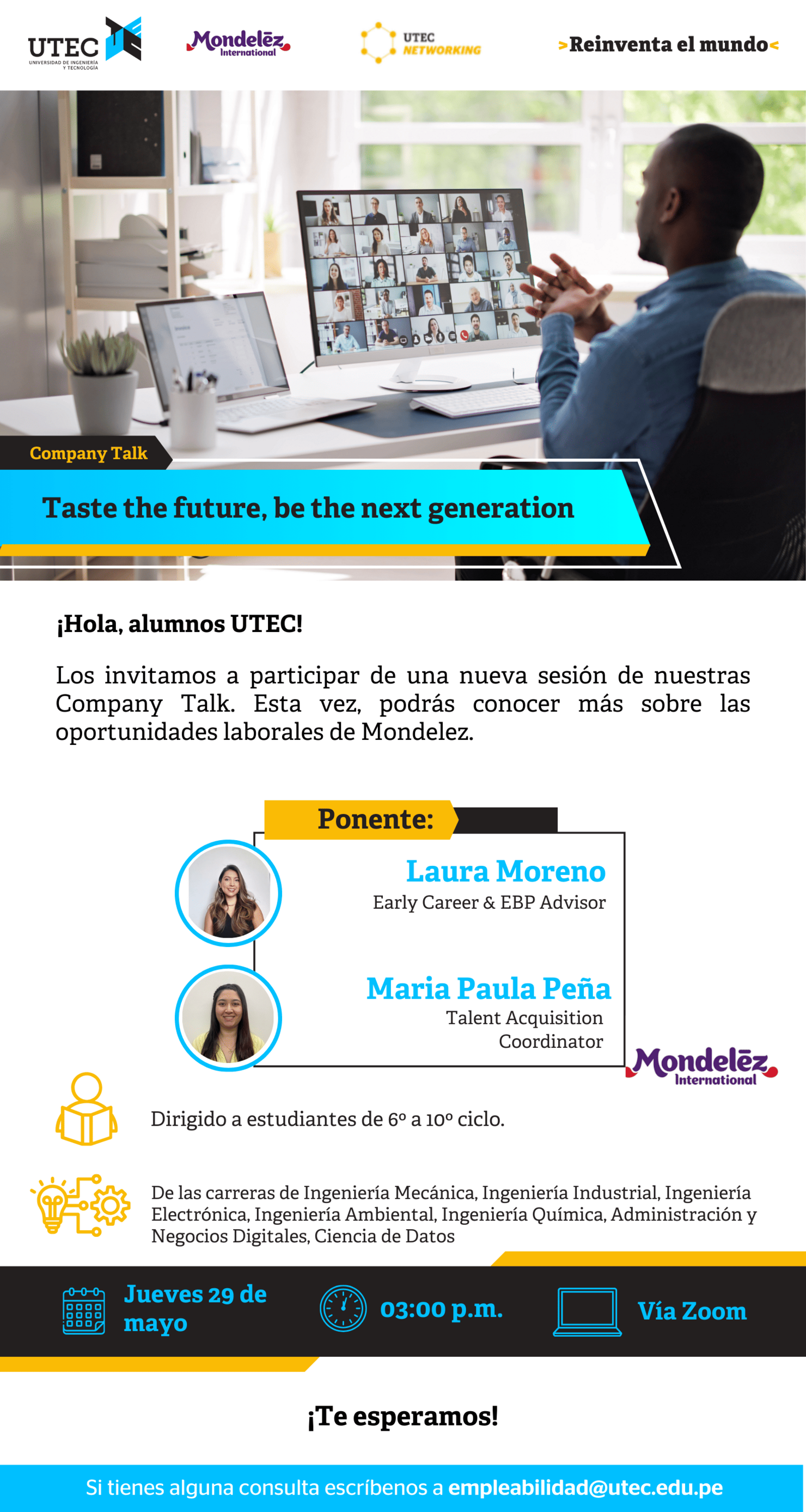 [ MONDELEZ -Taste the future, be the next generation ] Jueves 29/05 a las 03:00 pm