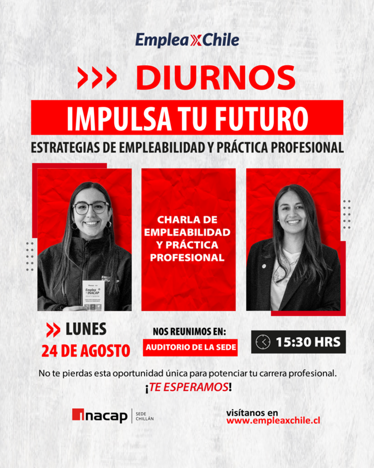 Charla de Prácticas y Empleabilidad para estudiantes jornada diurna de último año