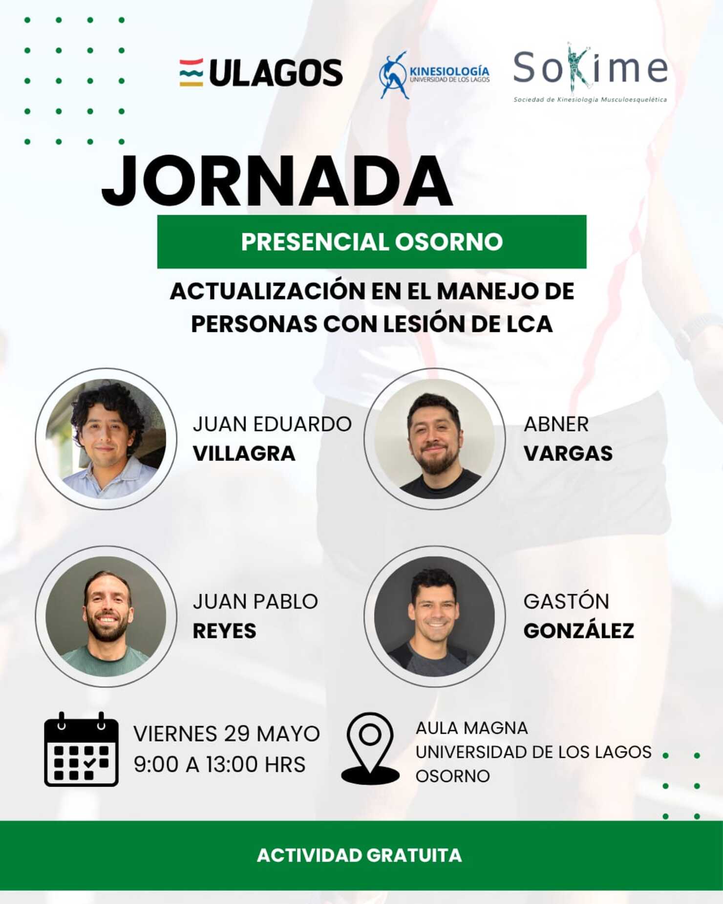 Jornada de actualización en el Manejo de Personas con lesión de LCA
