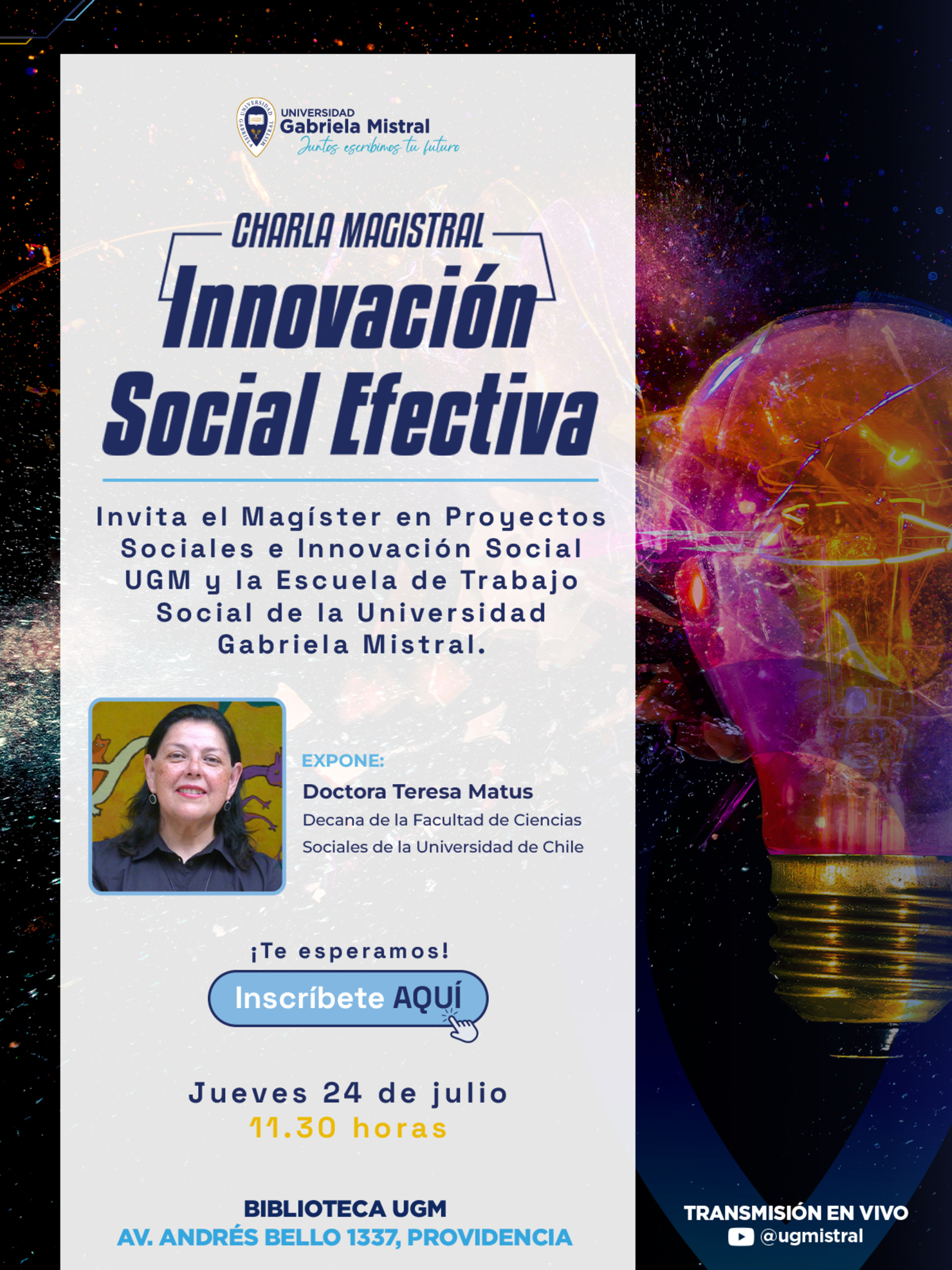 Charla Magistral: Innovación Social efectiva