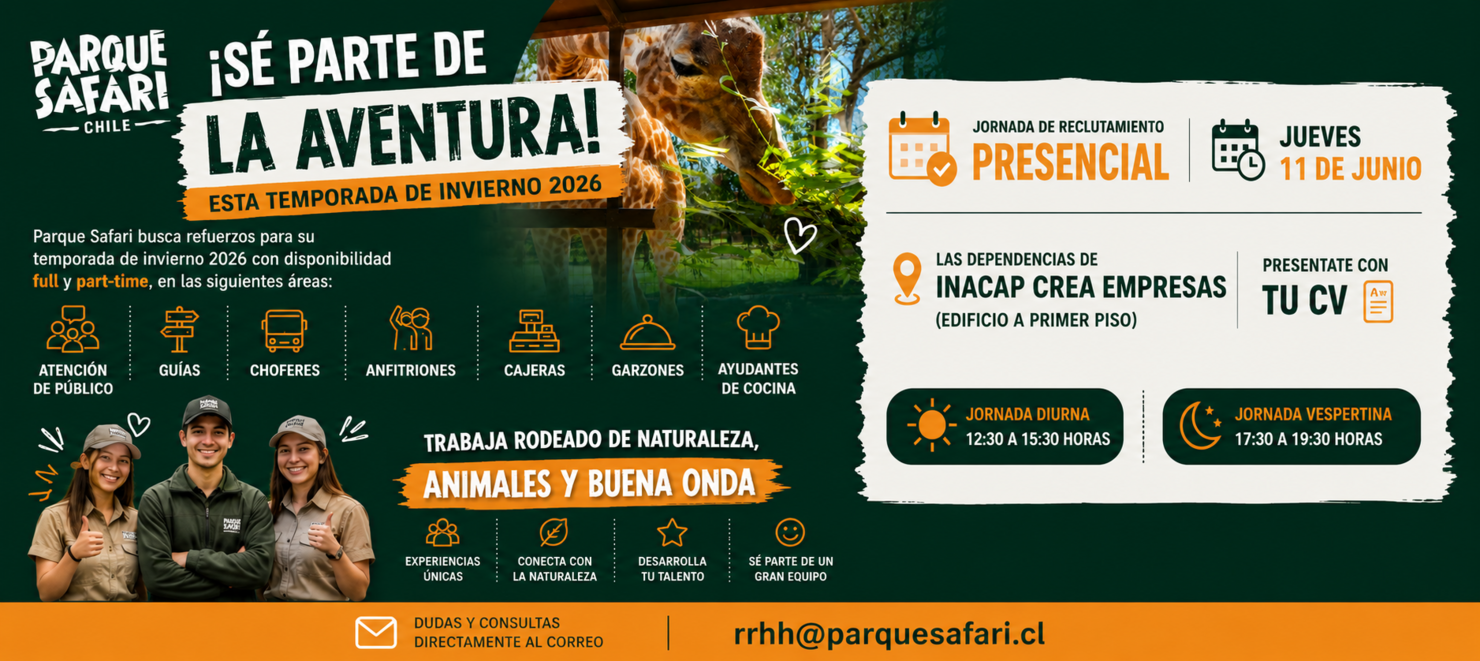 Reclutamiento Parque Safari Rancagua