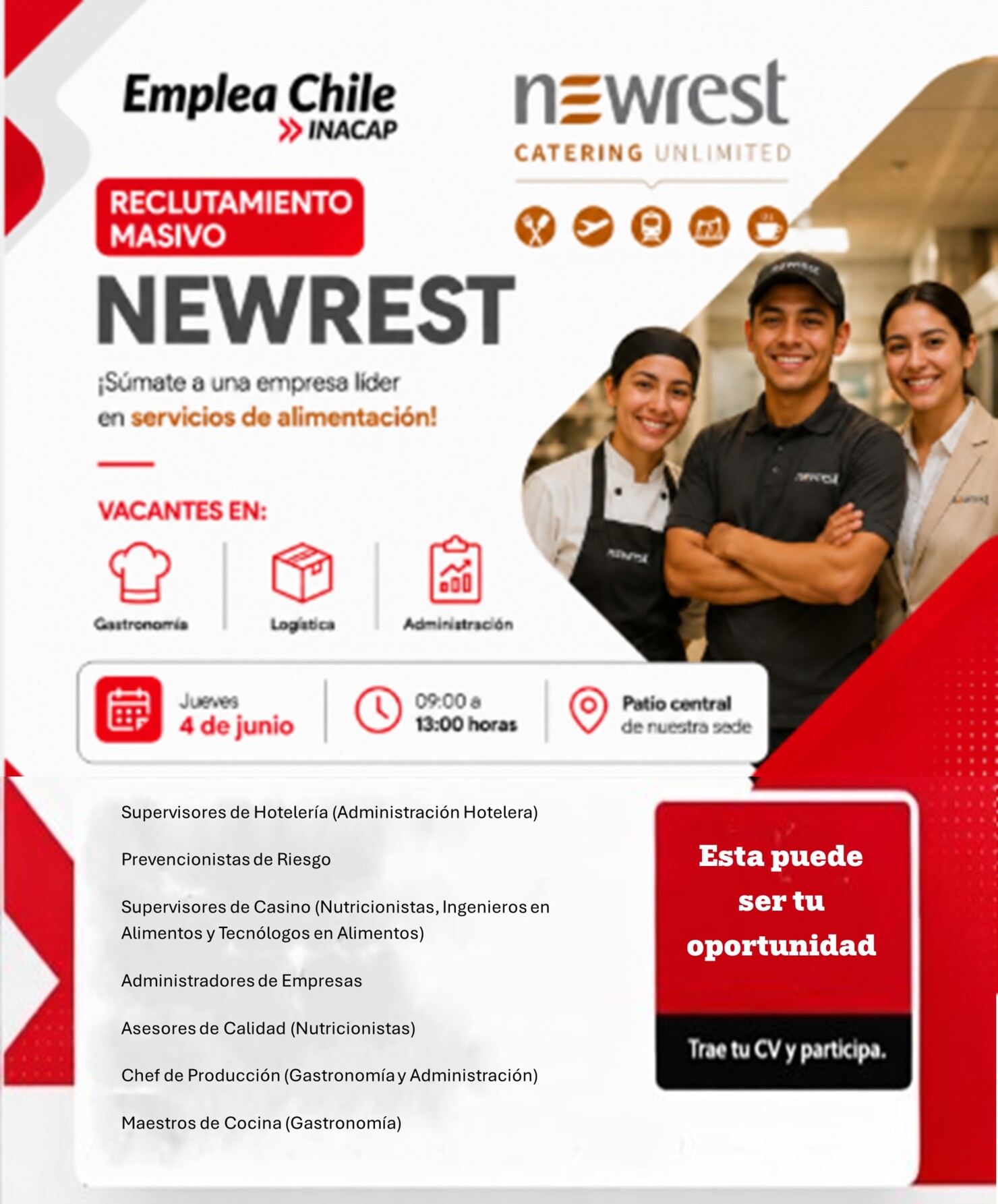 Reclutamiento Masivo empresa Newrest