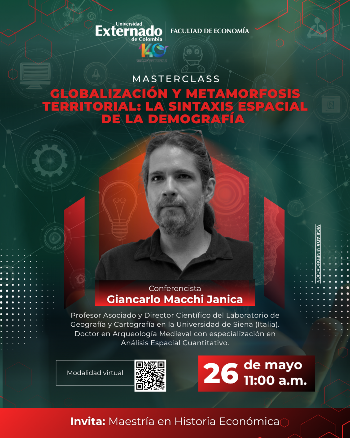 Masterclass:  Globalización y Metamorfosis Territorial: La Sintaxis Espacial de la Demografía