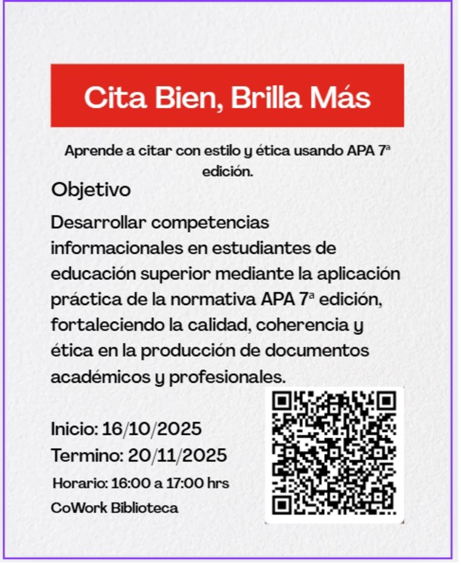 Taller Cita Bien, Brilla más