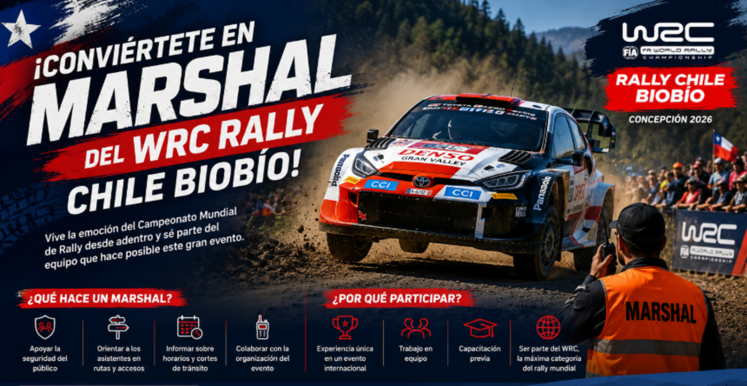 Convocatoria para ser Marshals – WRC Rally Chile Biobío