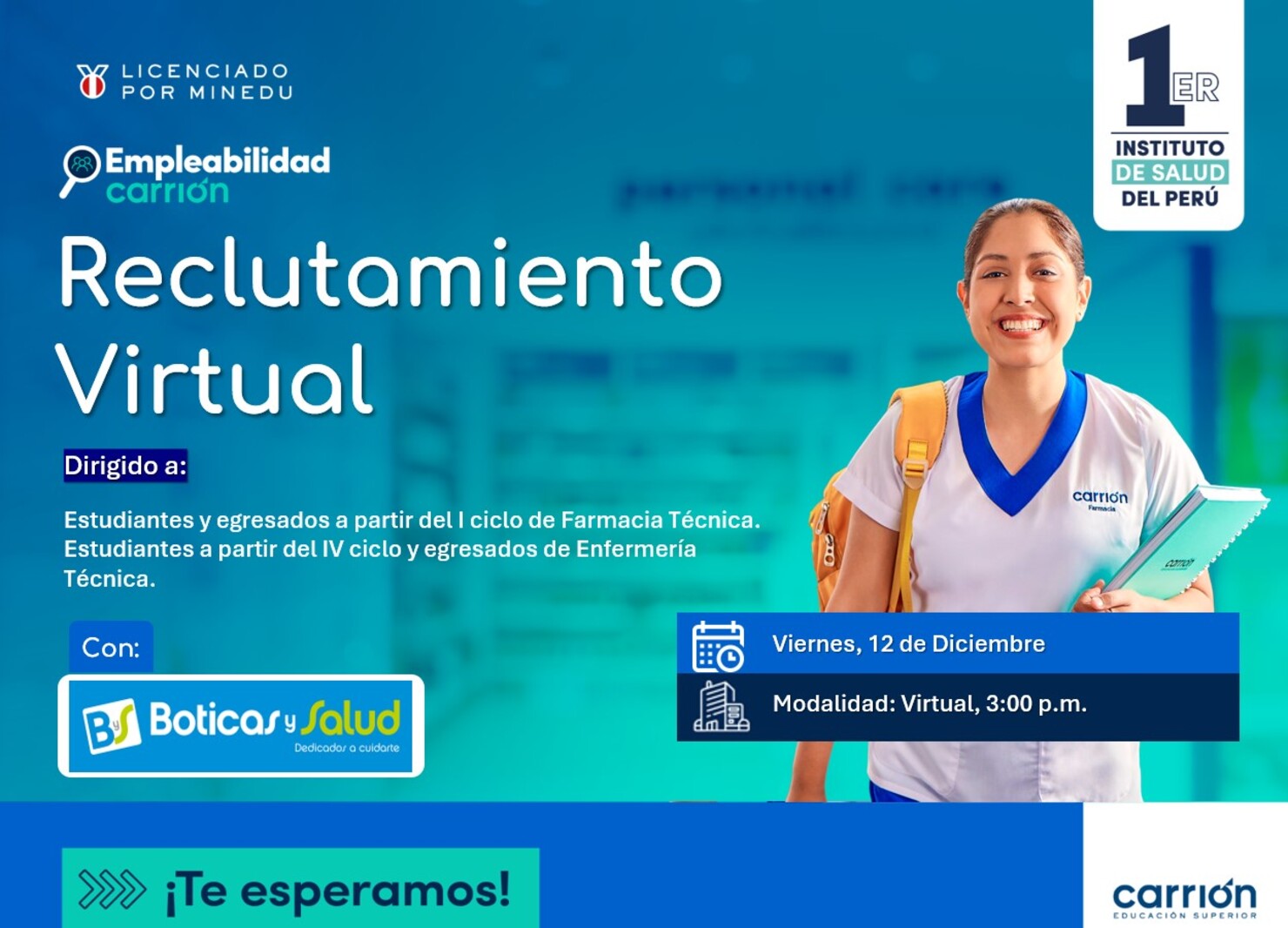 Reclutamiento Virtual con Boticas y Salud