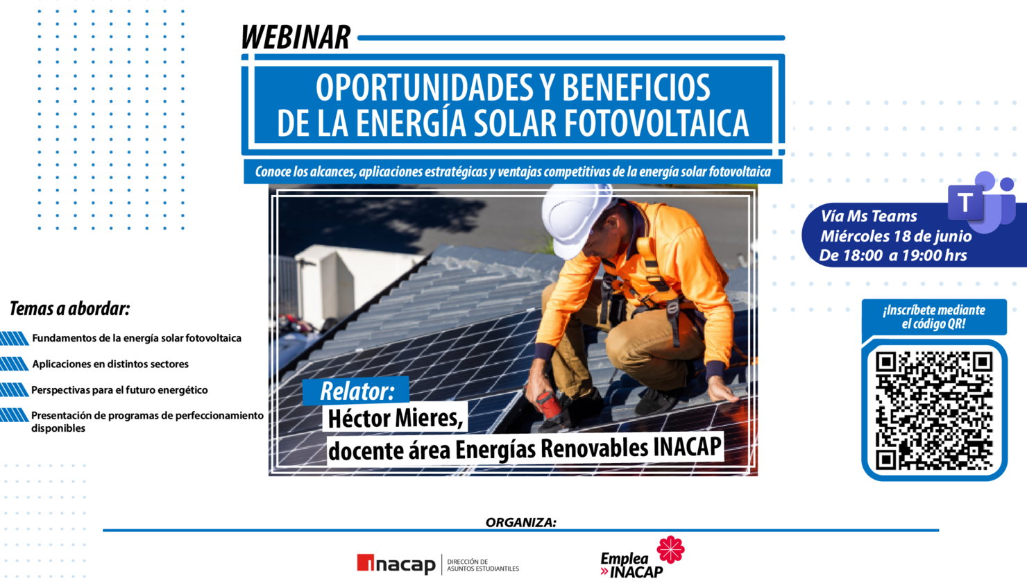 Webinar: Beneficios y Aplicaciones de la Energía Solar Fotovoltaica
