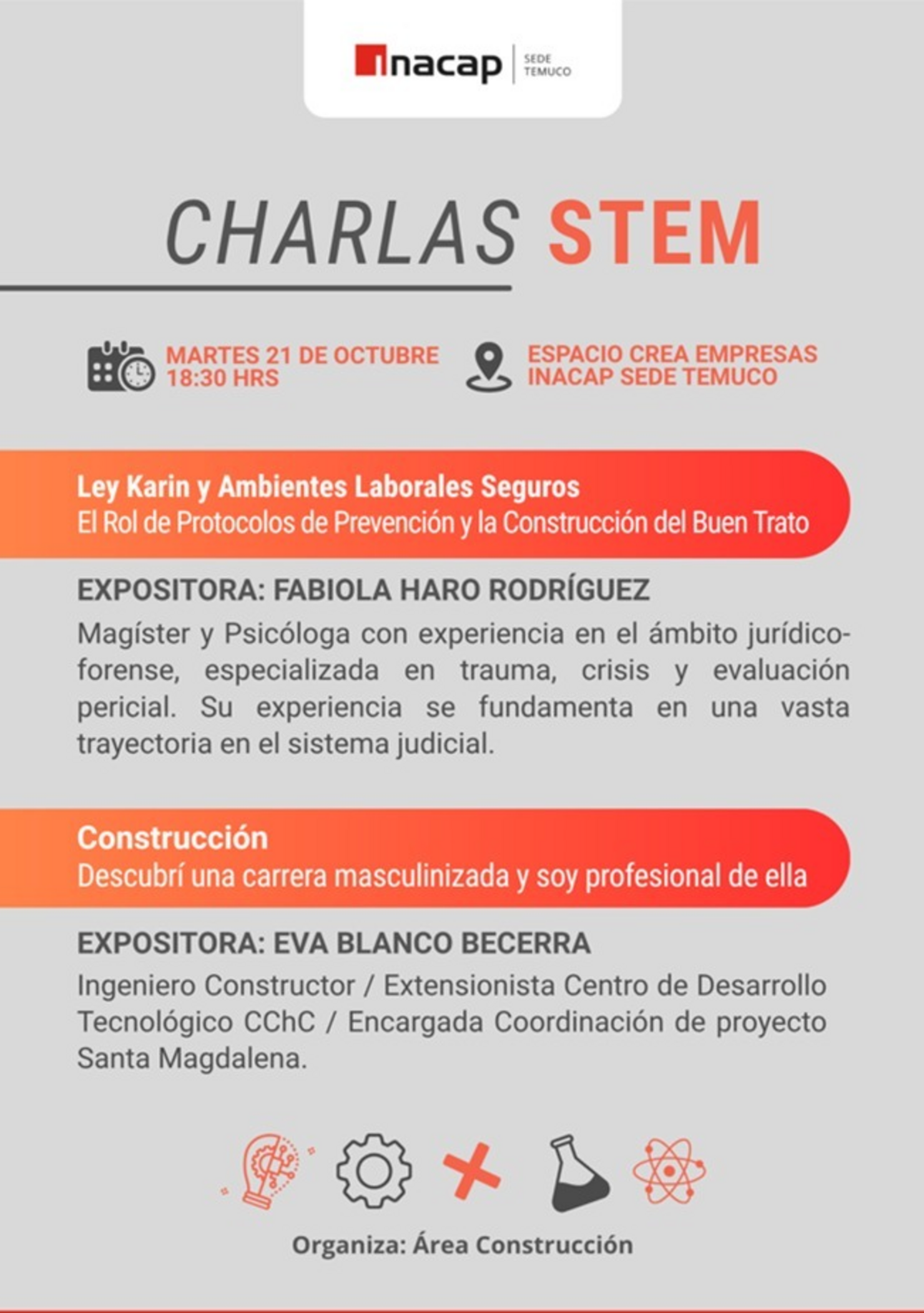 CHARLA STEM ÁREA CONSTRUCCIÓN