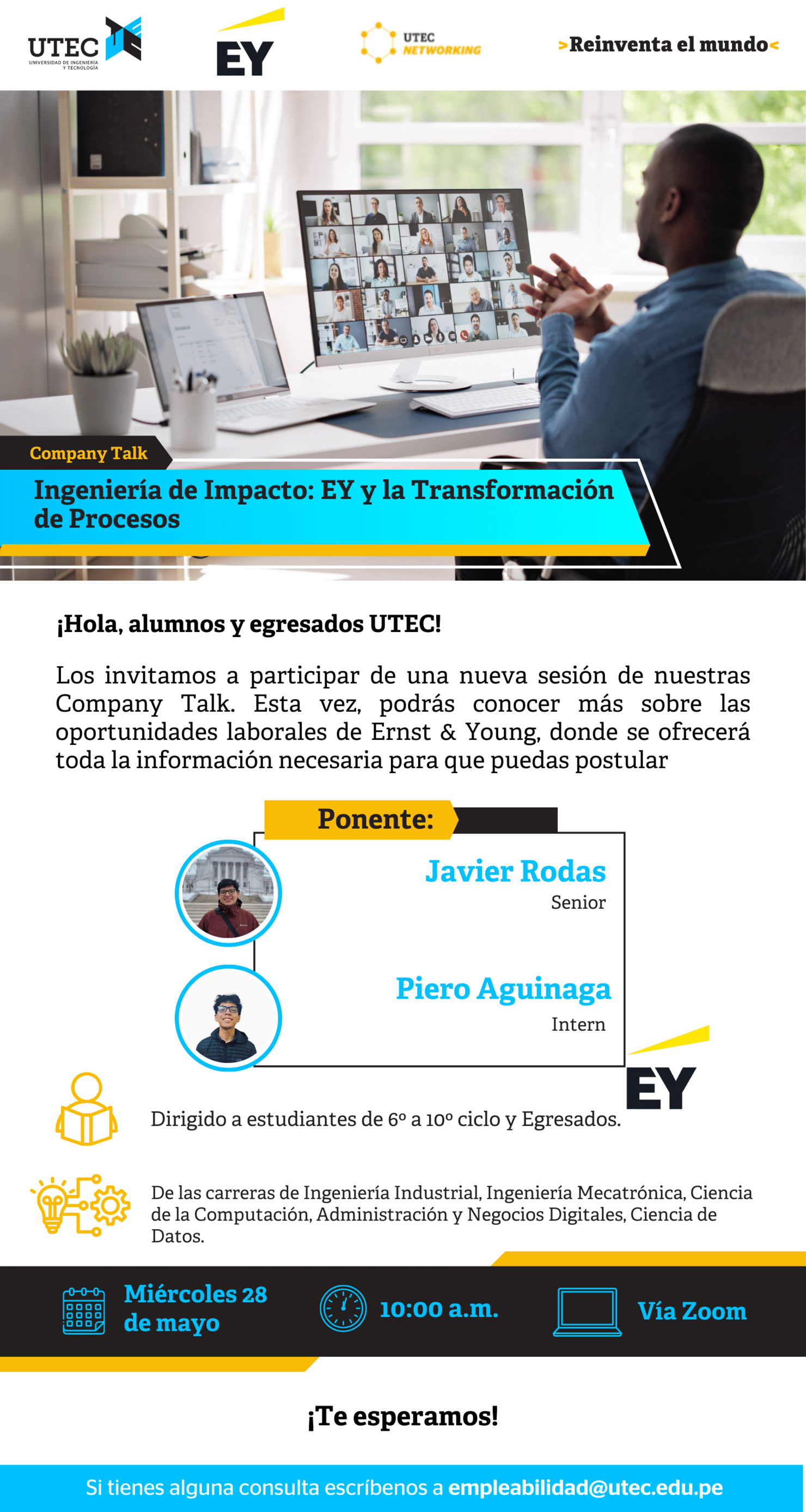 [ EY - Ingeniería de Impacto: Transformación de Procesos ] Miércoles 28/05 a las 10:00 am