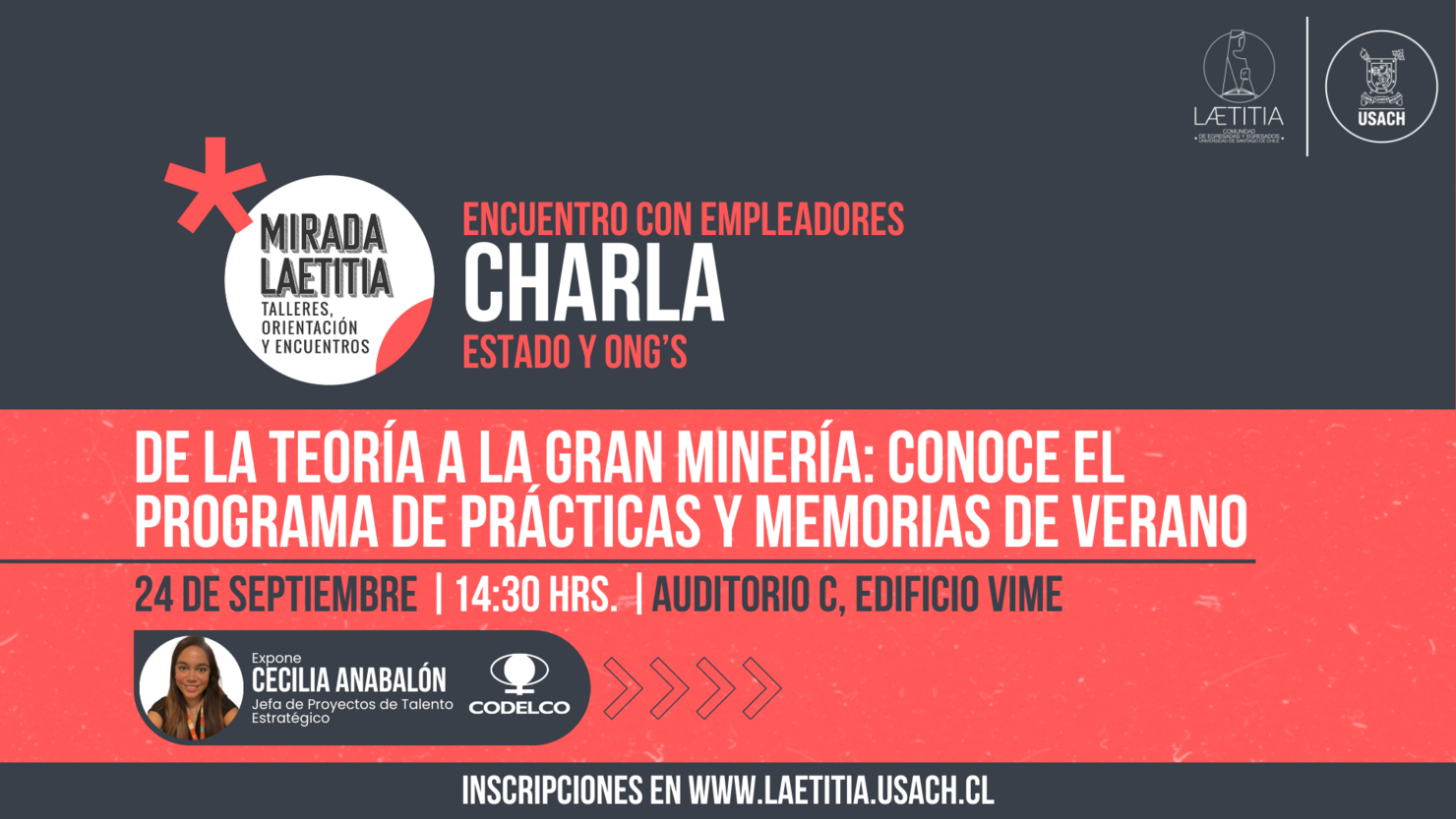 Encuentro con Empleadores: Charla "De la teoría a la gran minería" de CODELCO