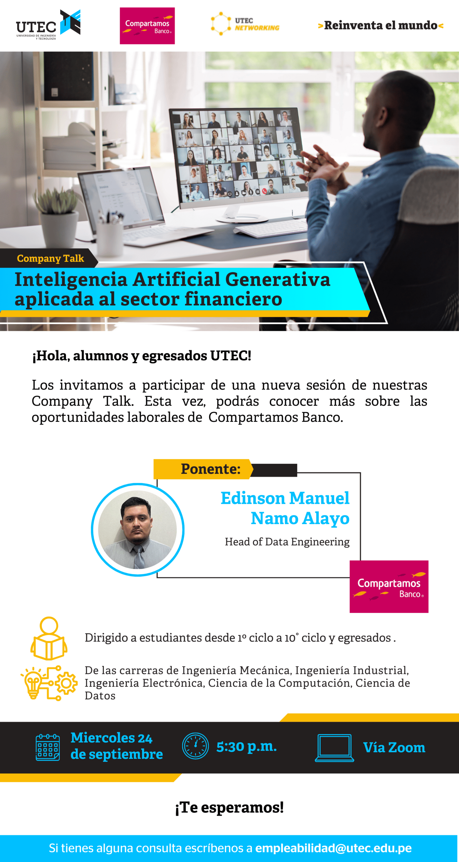 [COMPARTAMOS BANCO - Inteligencia Artificial Generativa aplicada al sector financiero ] Miércoles 24/09 a las 05:30 pm