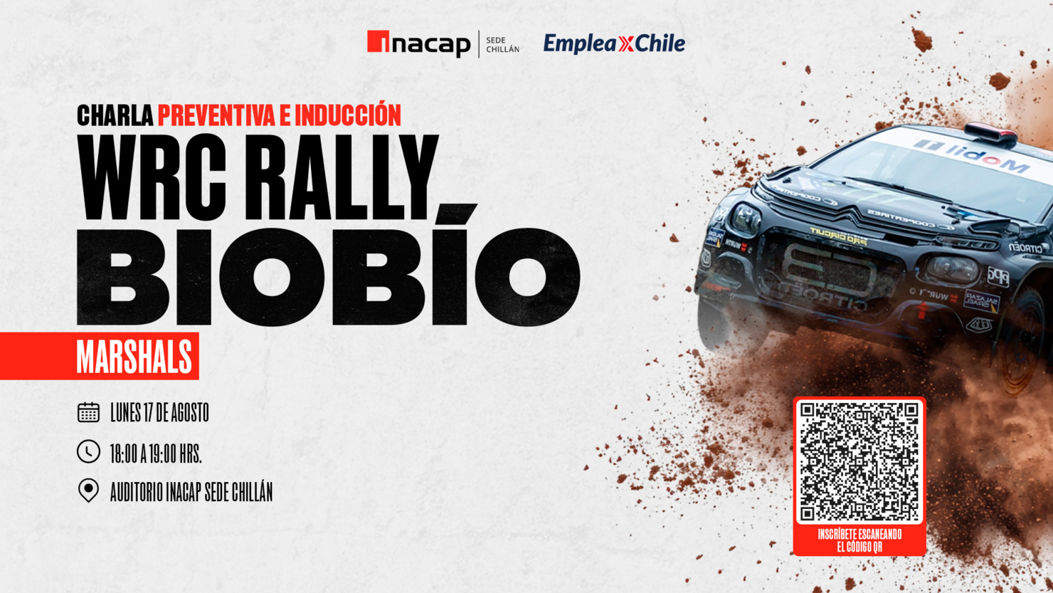 Charla Preventiva e Inducción por parte del Equipo de Seguridad Técnica de COPEC RallyMobil