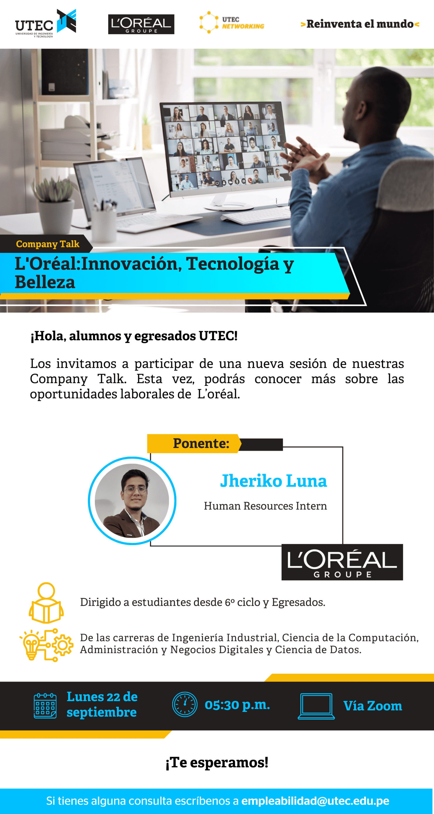[L'ÓRÉAL - Innovación, Tecnología y Belleza ] Lunes 22/09 a las 05:30 pm