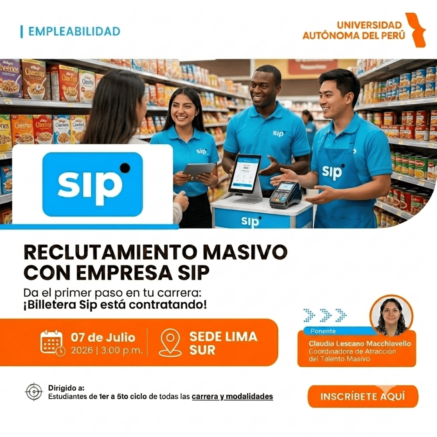 Mi primer empleo || Reclutamiento Masivo - Empresa SIP