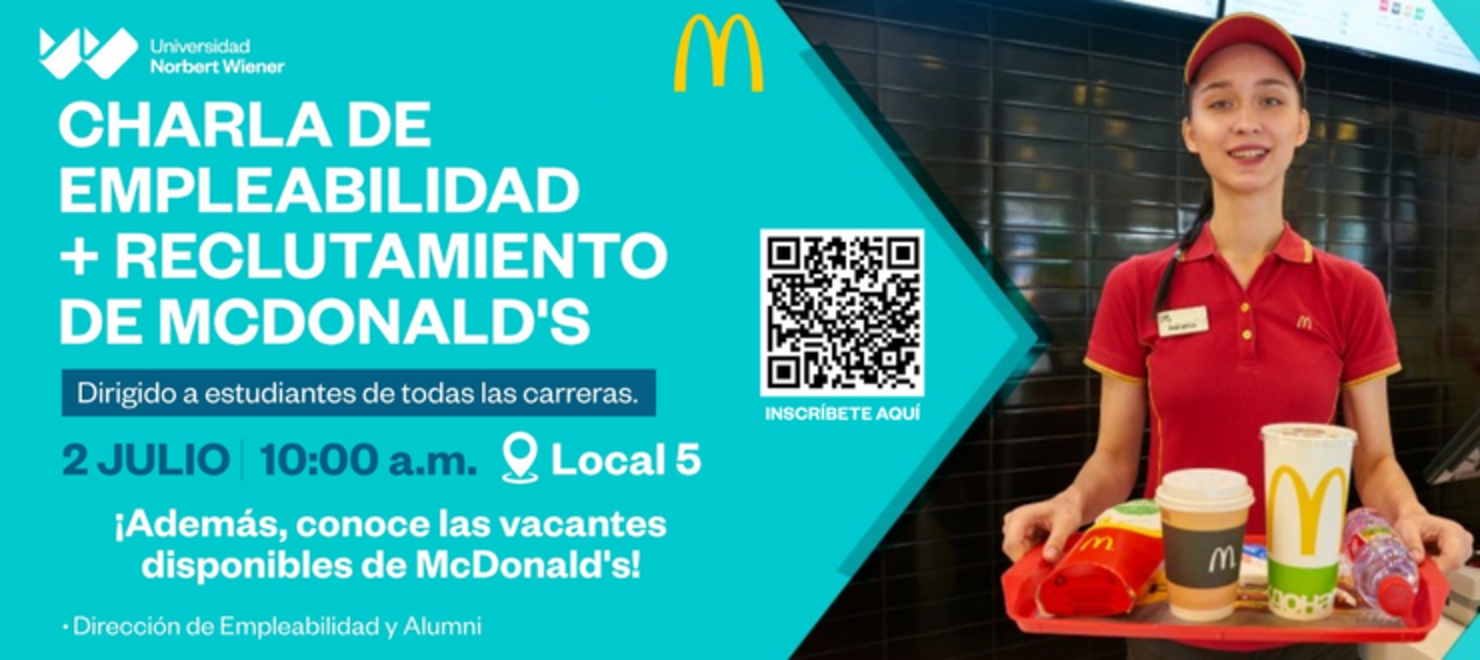 Charla de empleabilidad + Reclutamiento con Mc Donald´s