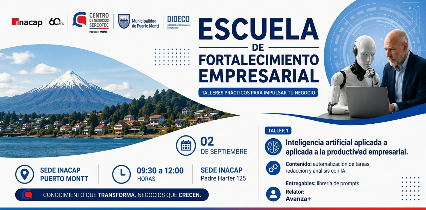 Escuela de Fortalecimiento Empresarial: Taller IA aplicada a la Productividad