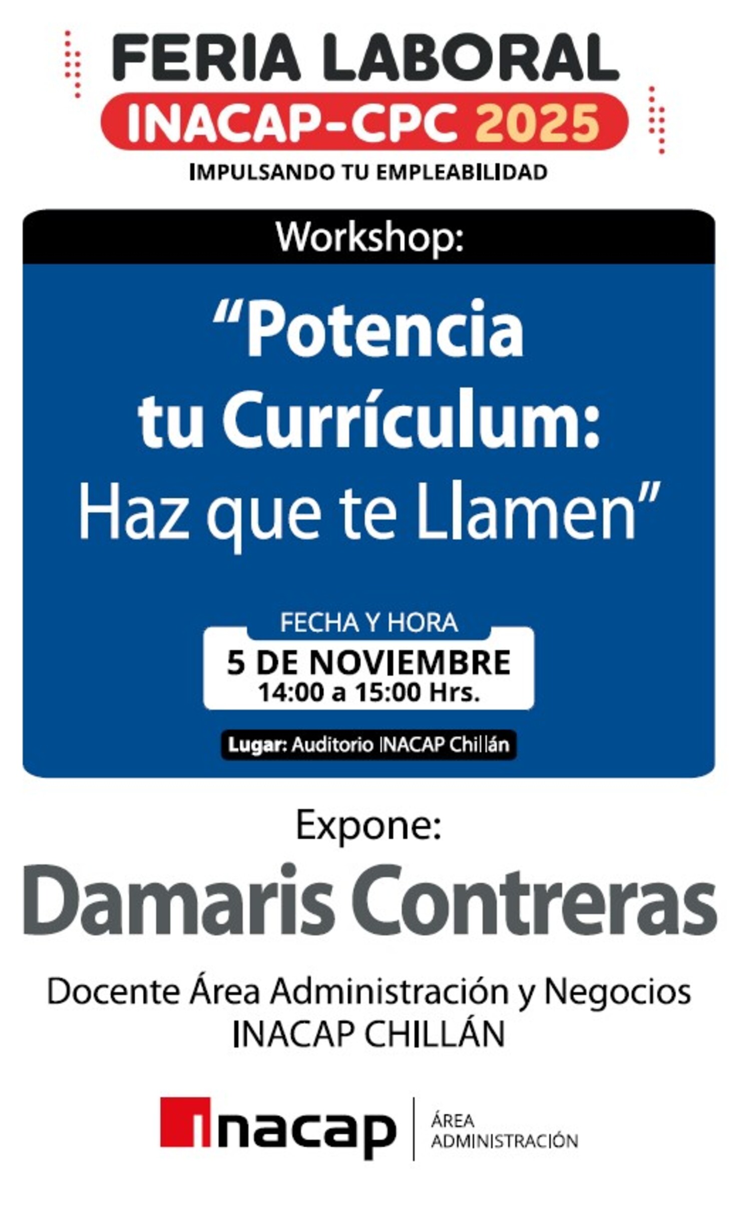Workshop “Potencia tu Currículum: Haz que te Llamen”
