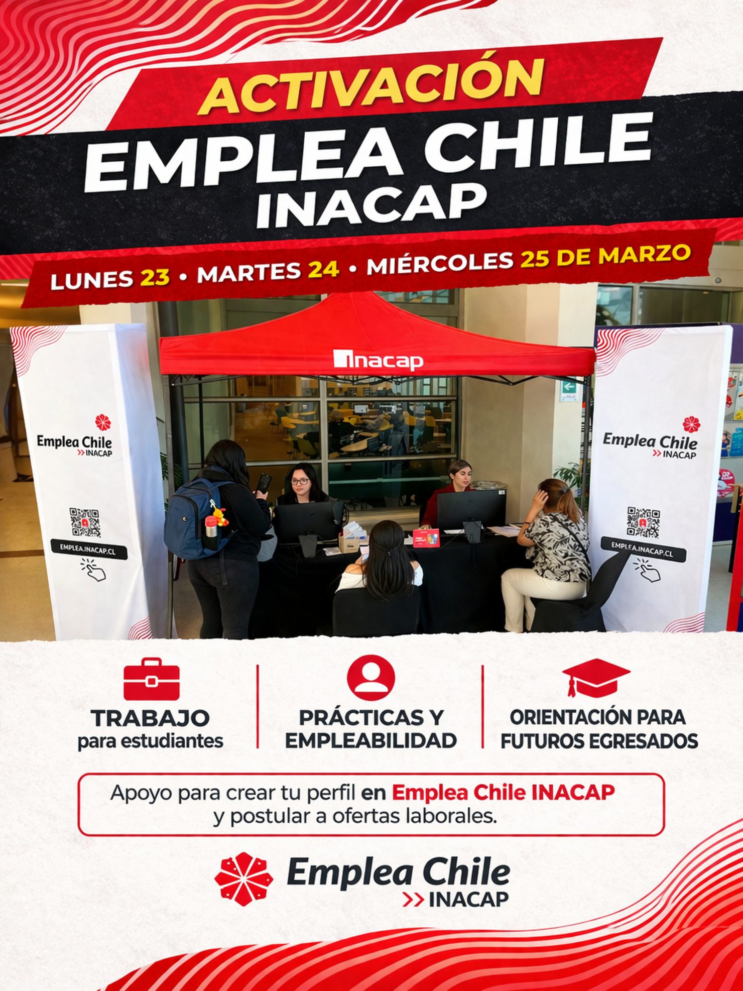 ACTIVACIÓN EMPLEA CHILE INACAP HALL CENTRAL