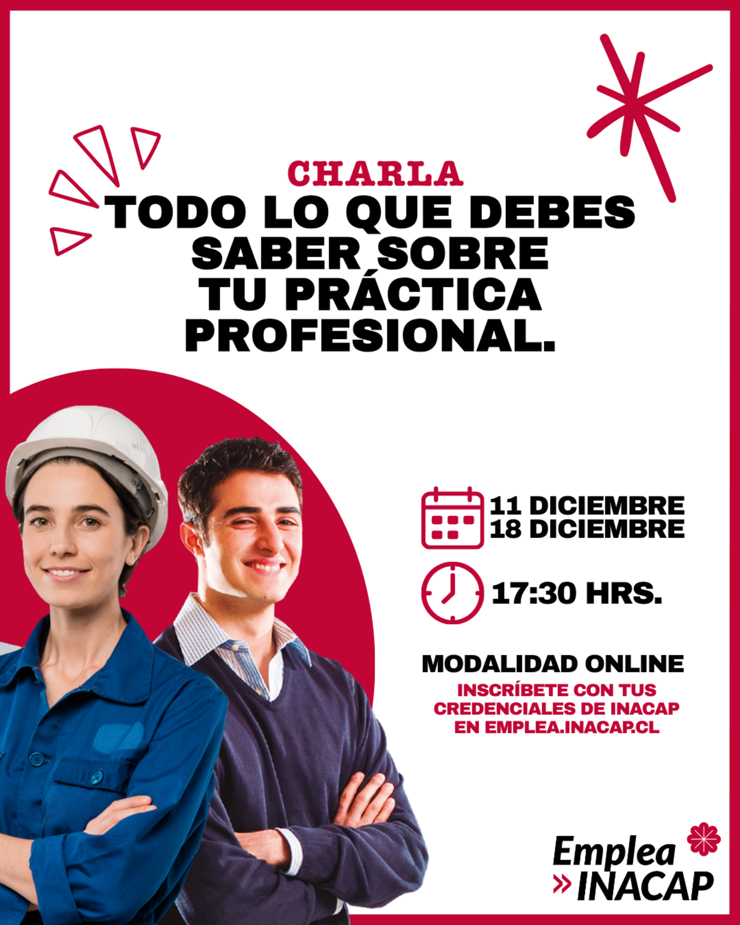 Charla: Todo lo que debes saber sobre tu práctica profesional.