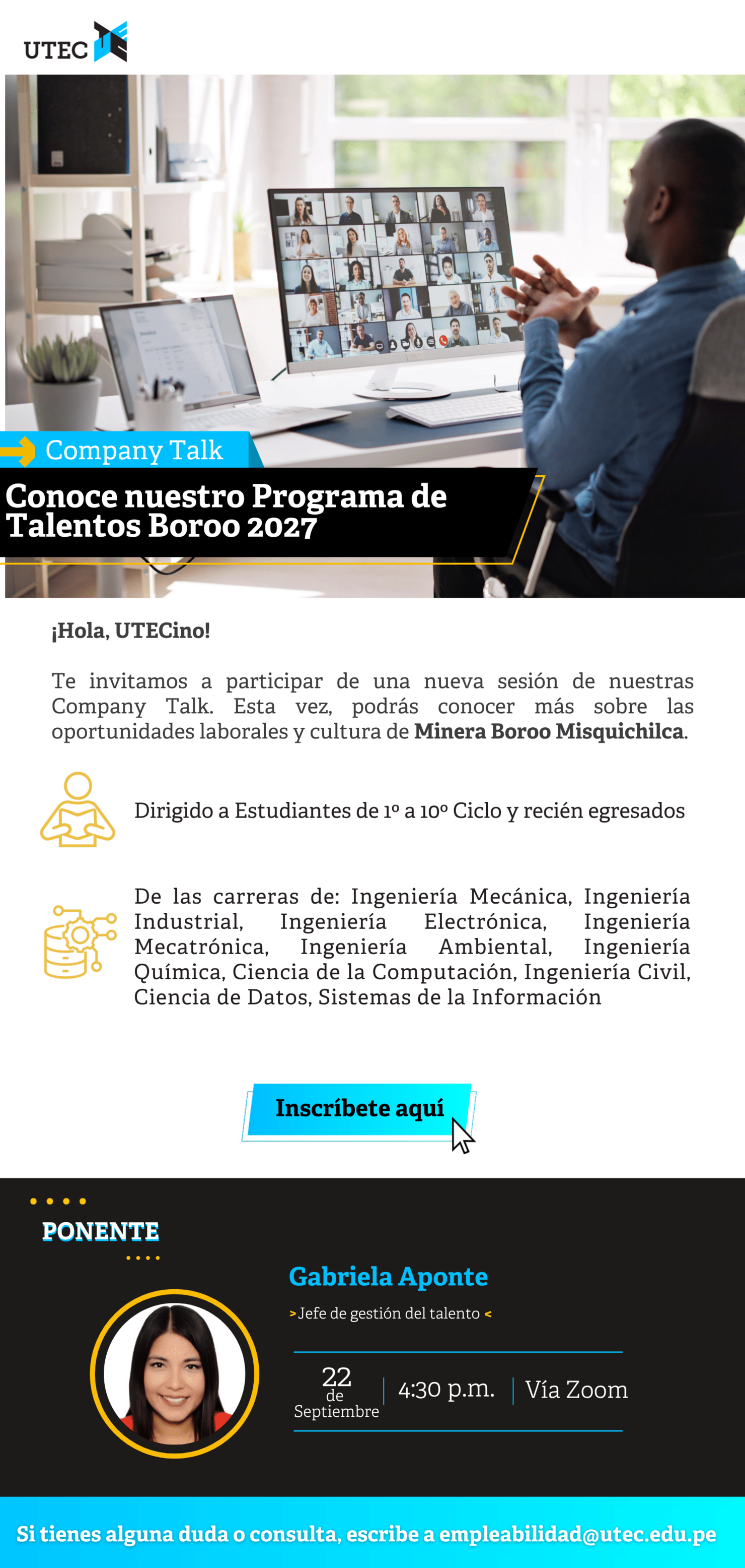 Minera Boroo Misquichilca - Conoce nuestro Programa de Talentos Boroo 2027