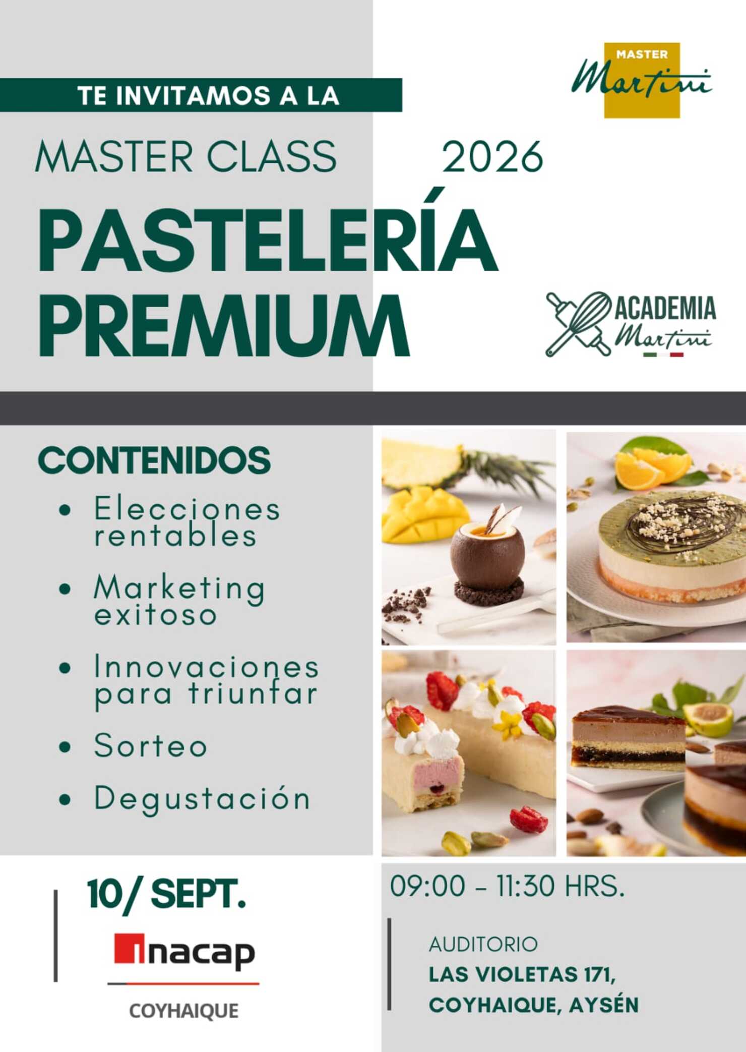 Master Class Martini 2026 Pastelería Premium
