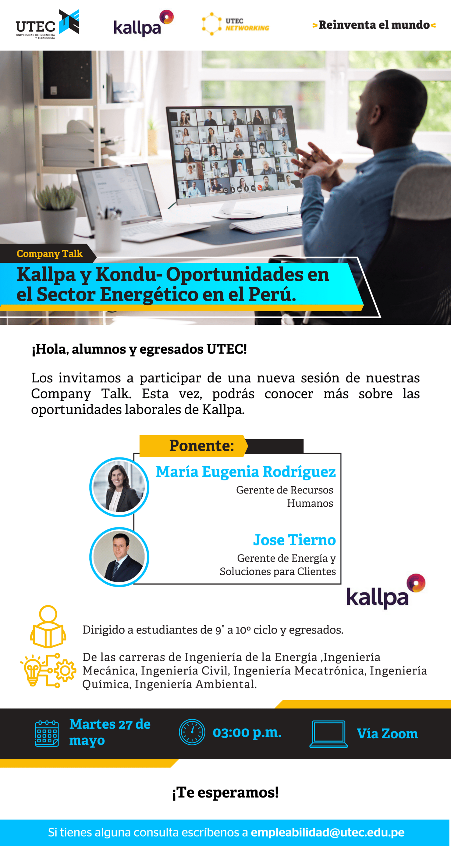 Activo [ KALLPA- Kallpa y Kondu- Oportunidades en el Sector Energético en el Perú] Martes 27/05 a las 03:00 pm