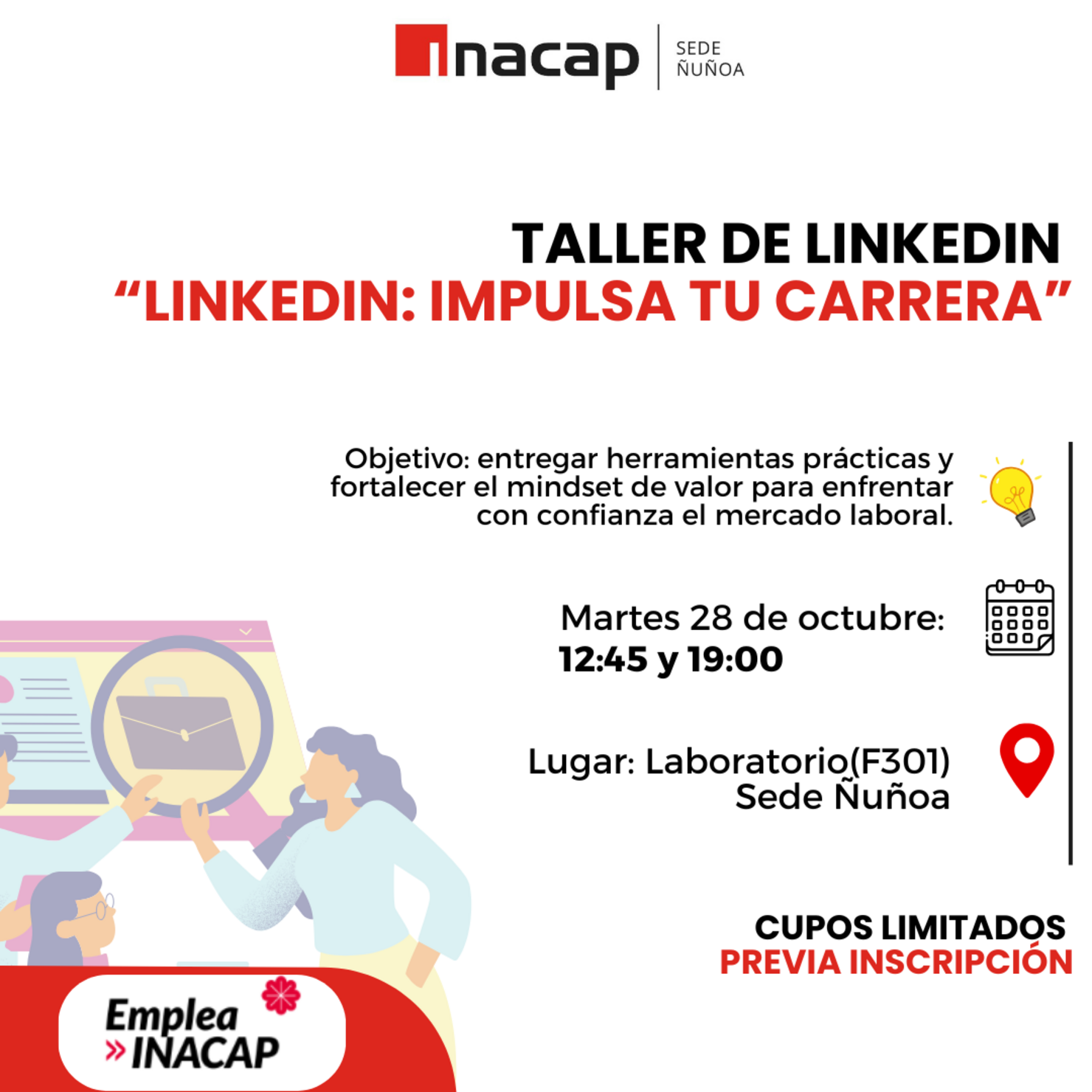 Taller de Linkedin: "Linkedin: Impulsa tu carrera".