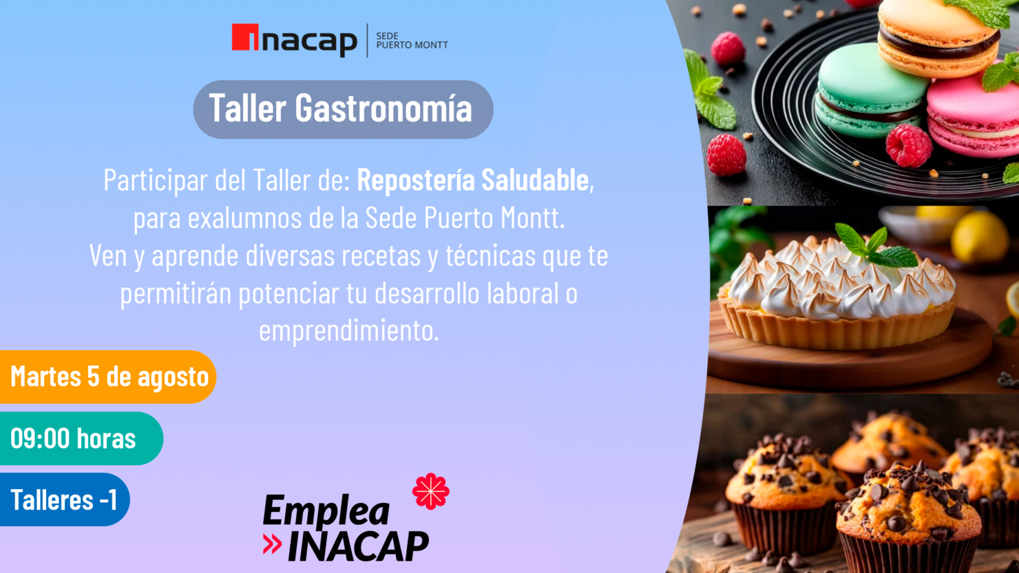Taller de Gastronomía: Repostería Saludable