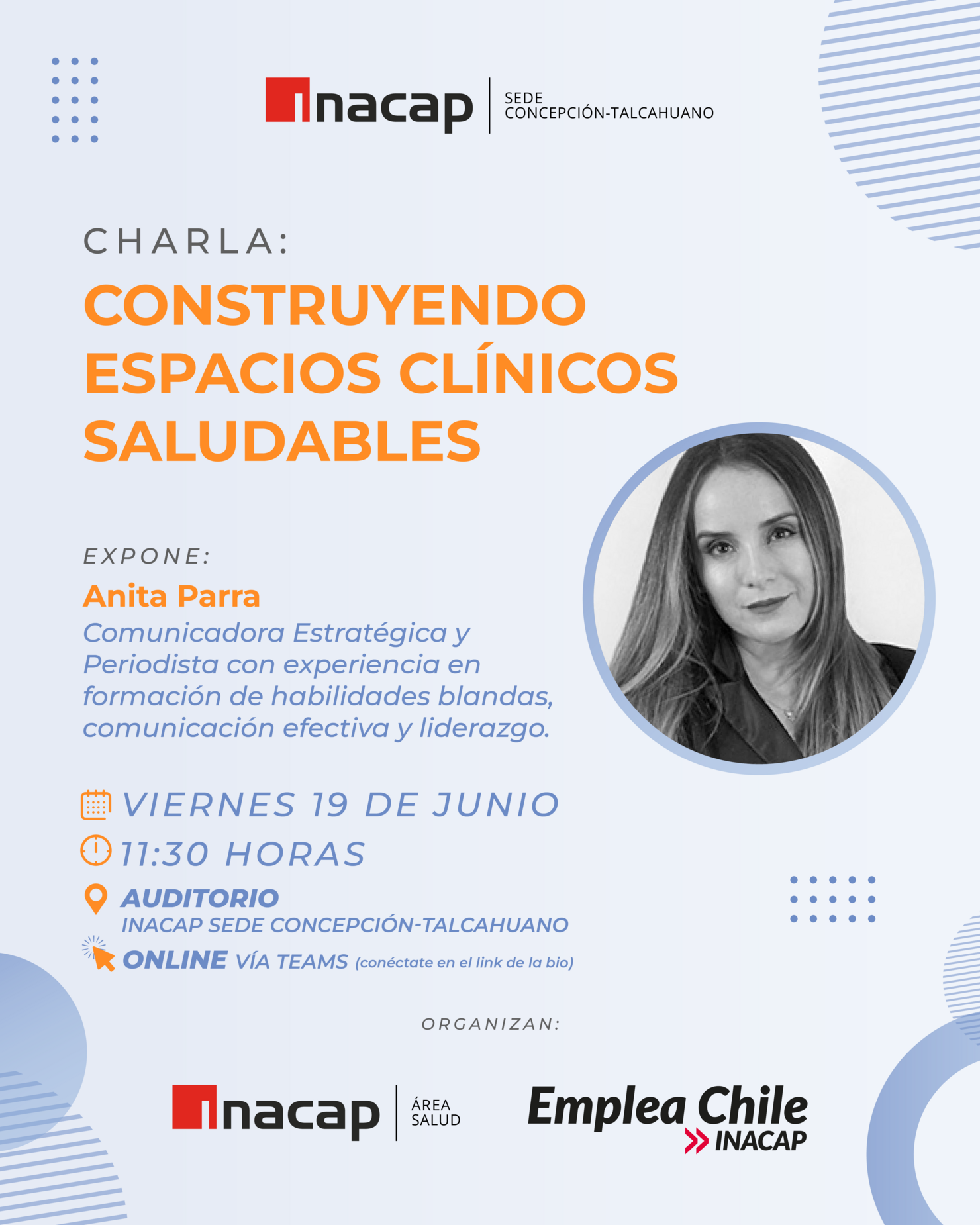 Charla: Construyendo Espacios Clínicos Saludables