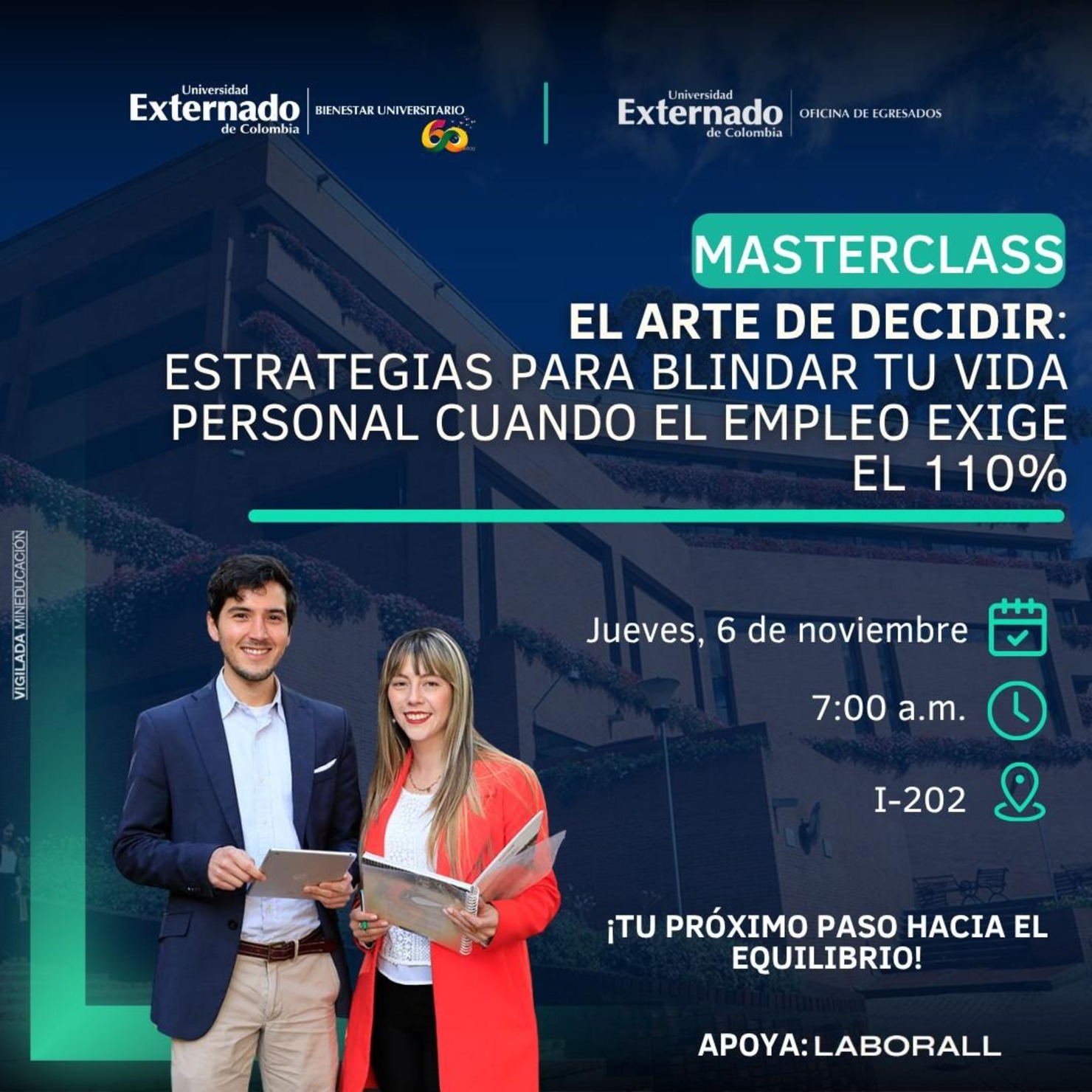 Masterclass - El arte de decidir: Estrategias para blindar tu vida personal cuando el empleo exige el 110 %.