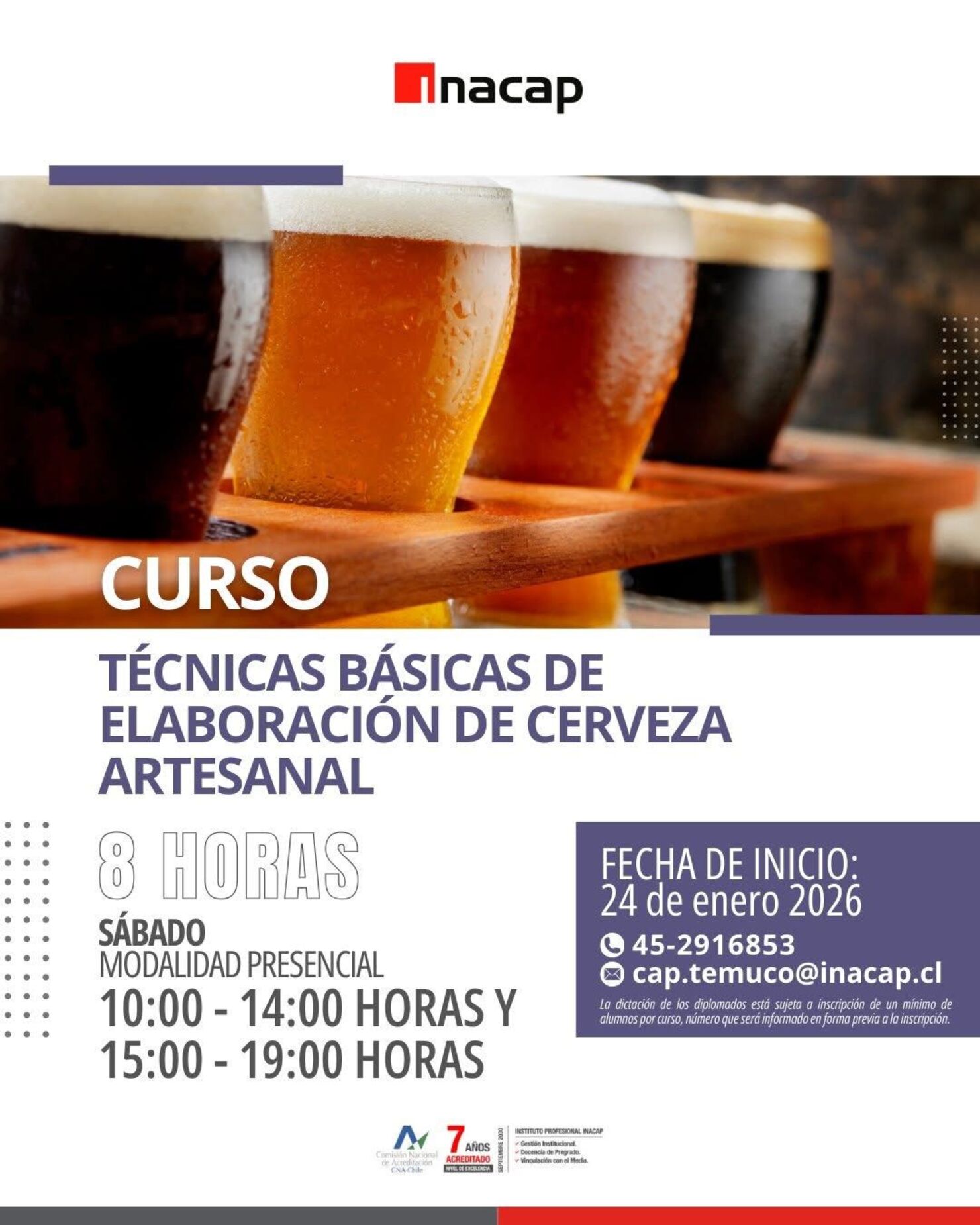 CURSO TÉCNICAS BÁSICAS DE ELABORACIÓN  DE CERVEZA ARTESANAL