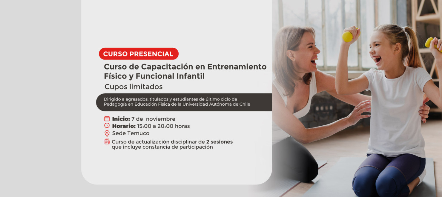 Capacitación en entrenamiento físico y funcional infantil