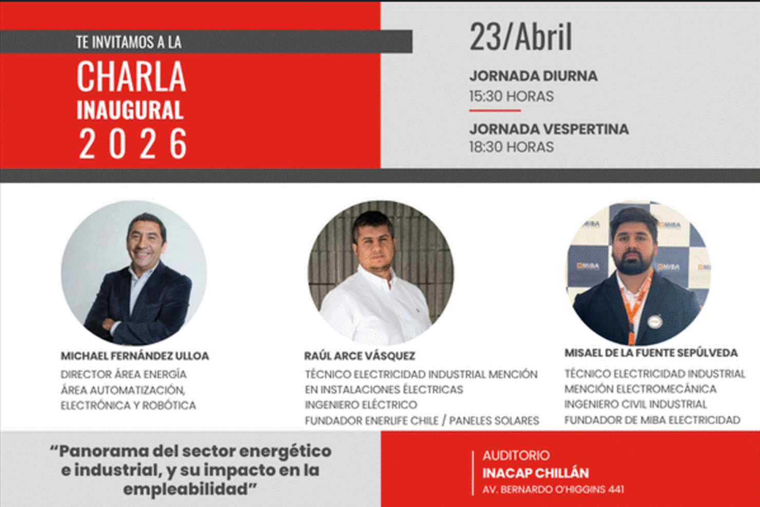 Charla Inaugural: Panorama del sector energético e industrial y su impacto en la empleabilidad