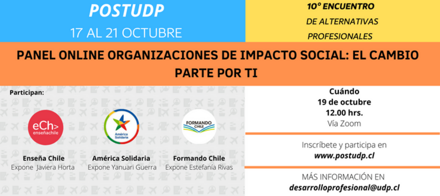 Panel online organizaciones de impacto social: El cambio parte por ti