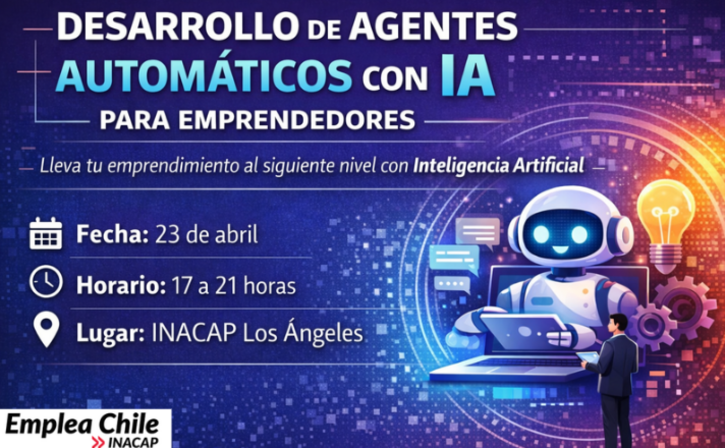 Desarrollo de agentes automáticos con IA - para emprendedores