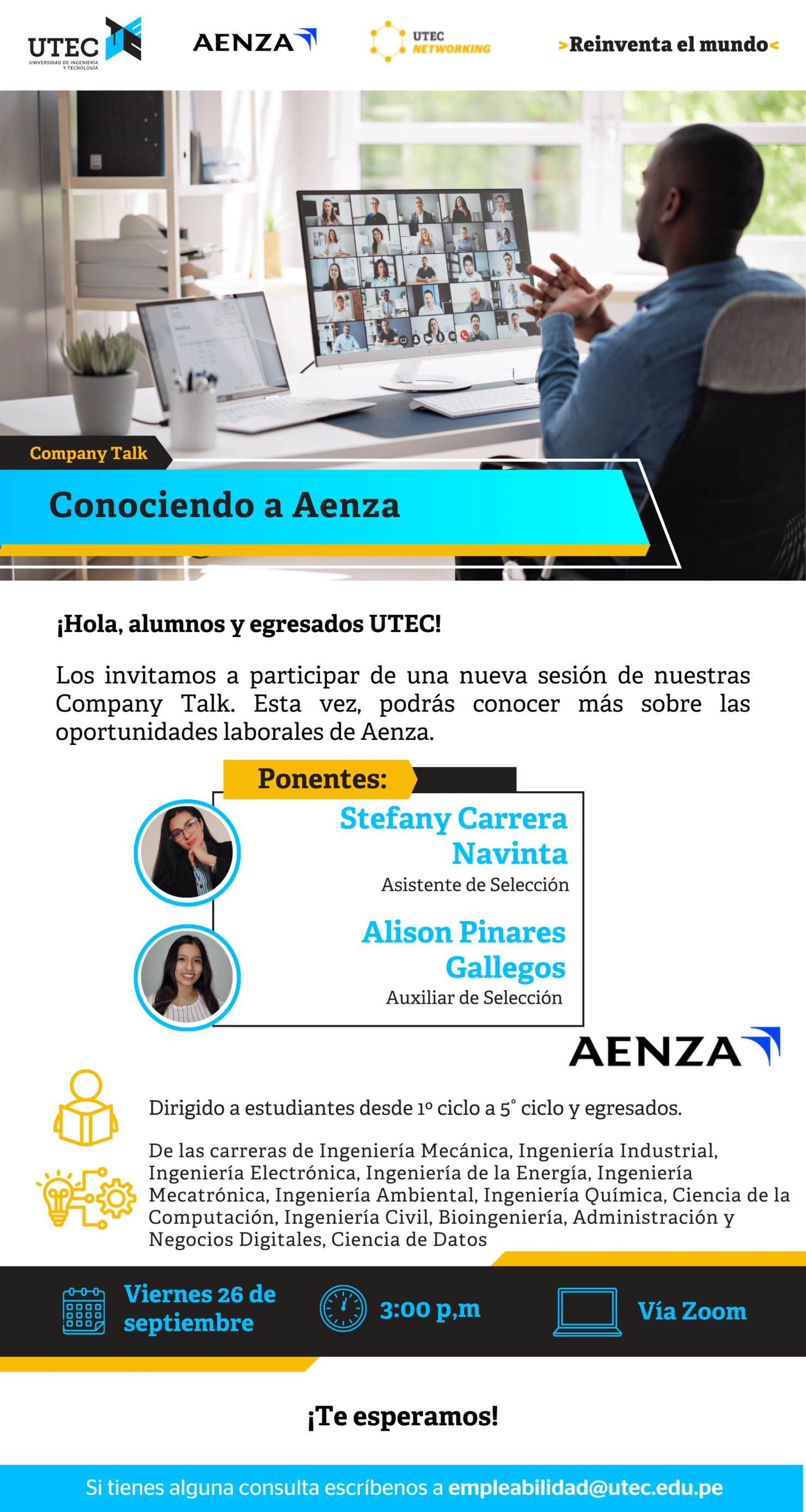 [AENZA - Conociendo a Aenza ] Viernes 26/09 a las 03:00 pm