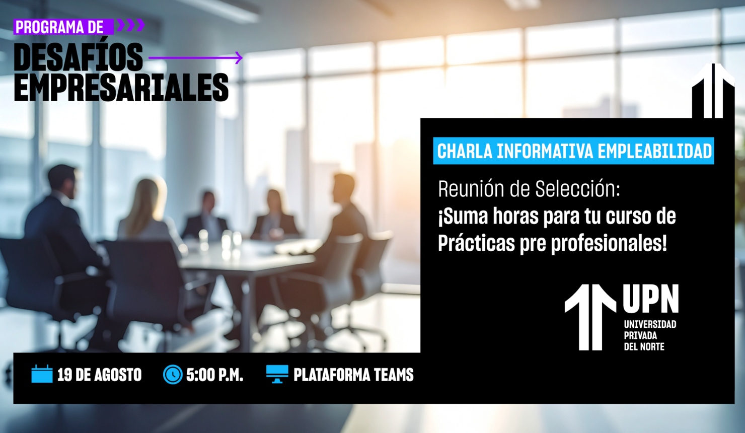 Reunión de Selección: ¡Suma horas para tu curso de Prácticas pre profesionales!